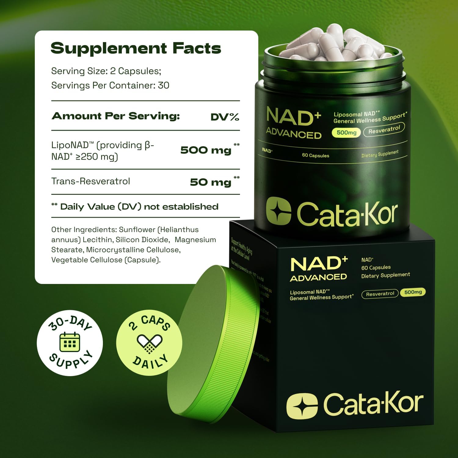 Liposomal NAD+ Supplement with Resveratrol