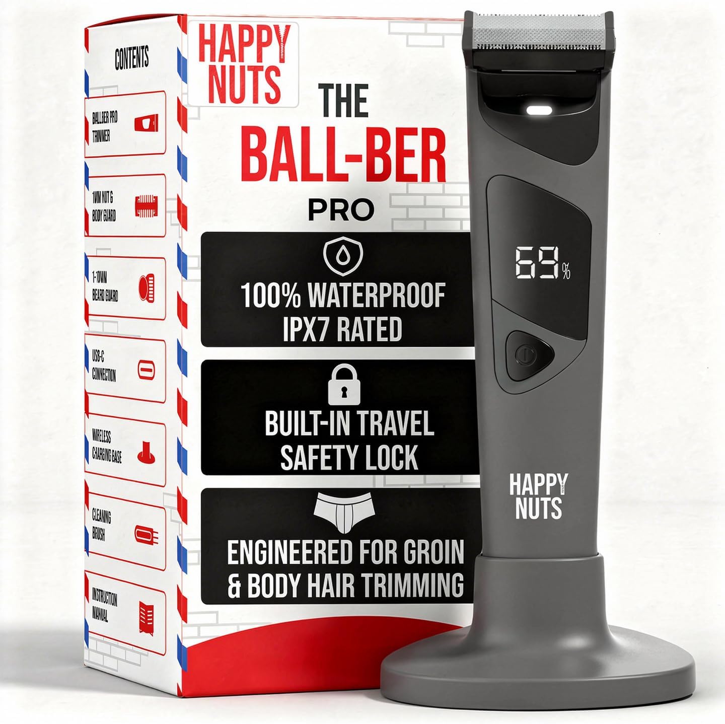 HAPPY NUTS The Ballber Pro Electric Groin & Body Hair