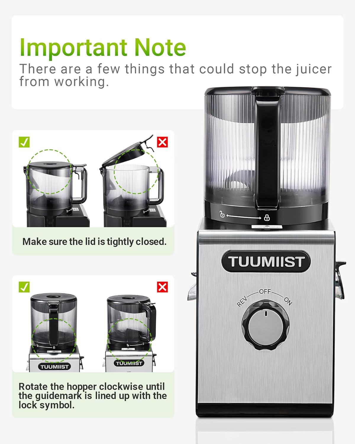 TUUMIIST Cold Press Juicer