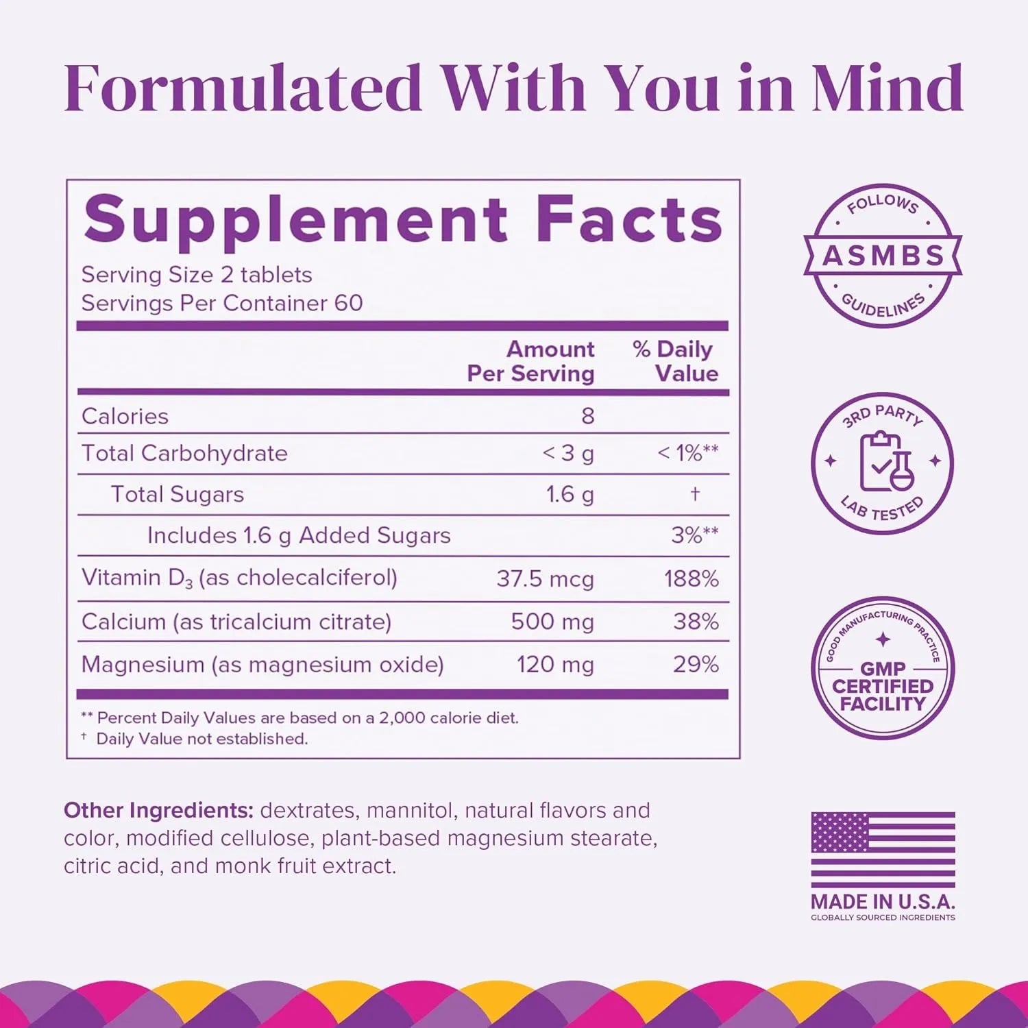 BariMelts Calcium Citrate with Vitamin D3 & Magnesium