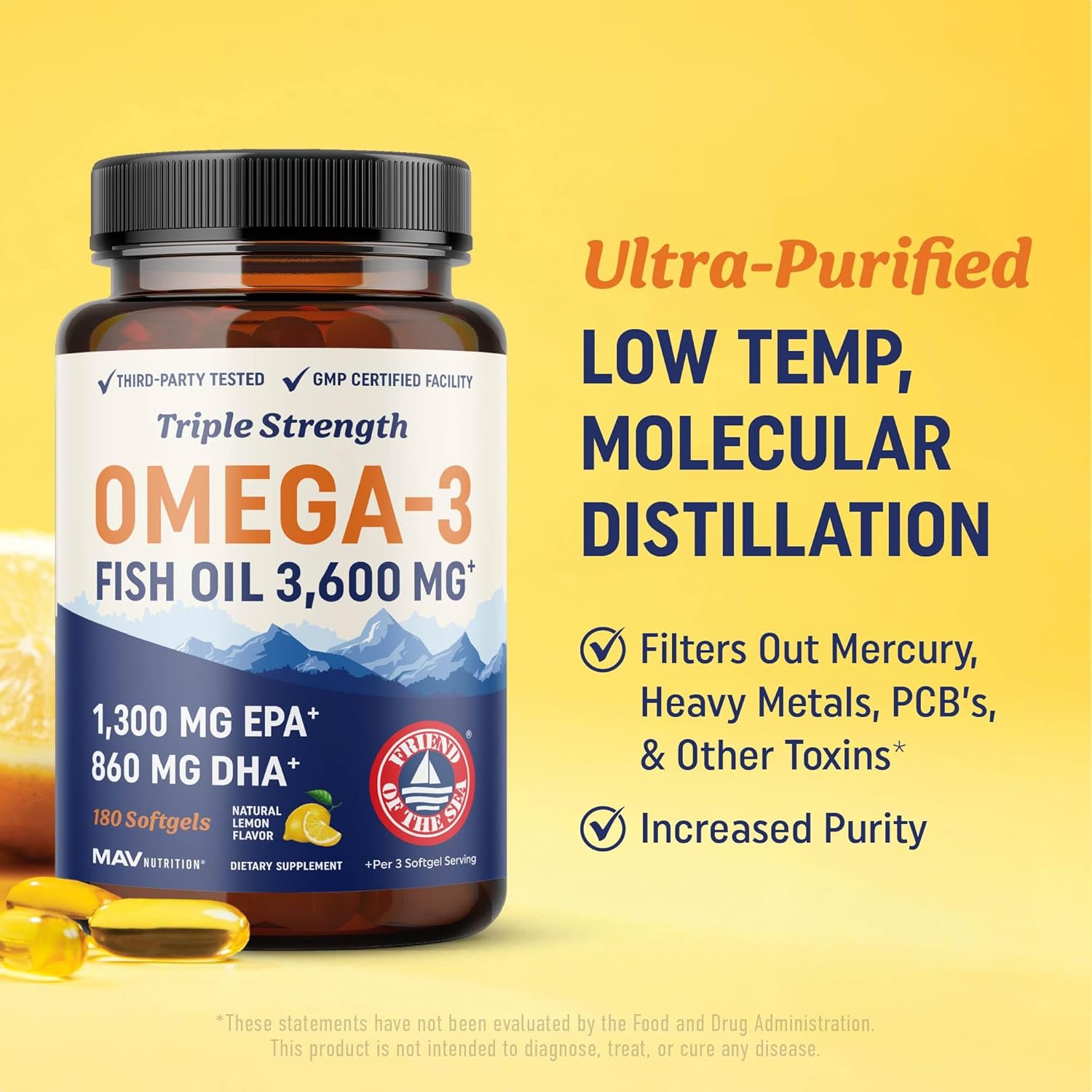 Triple Strength Omega 3 Fish Oil 3600 mg