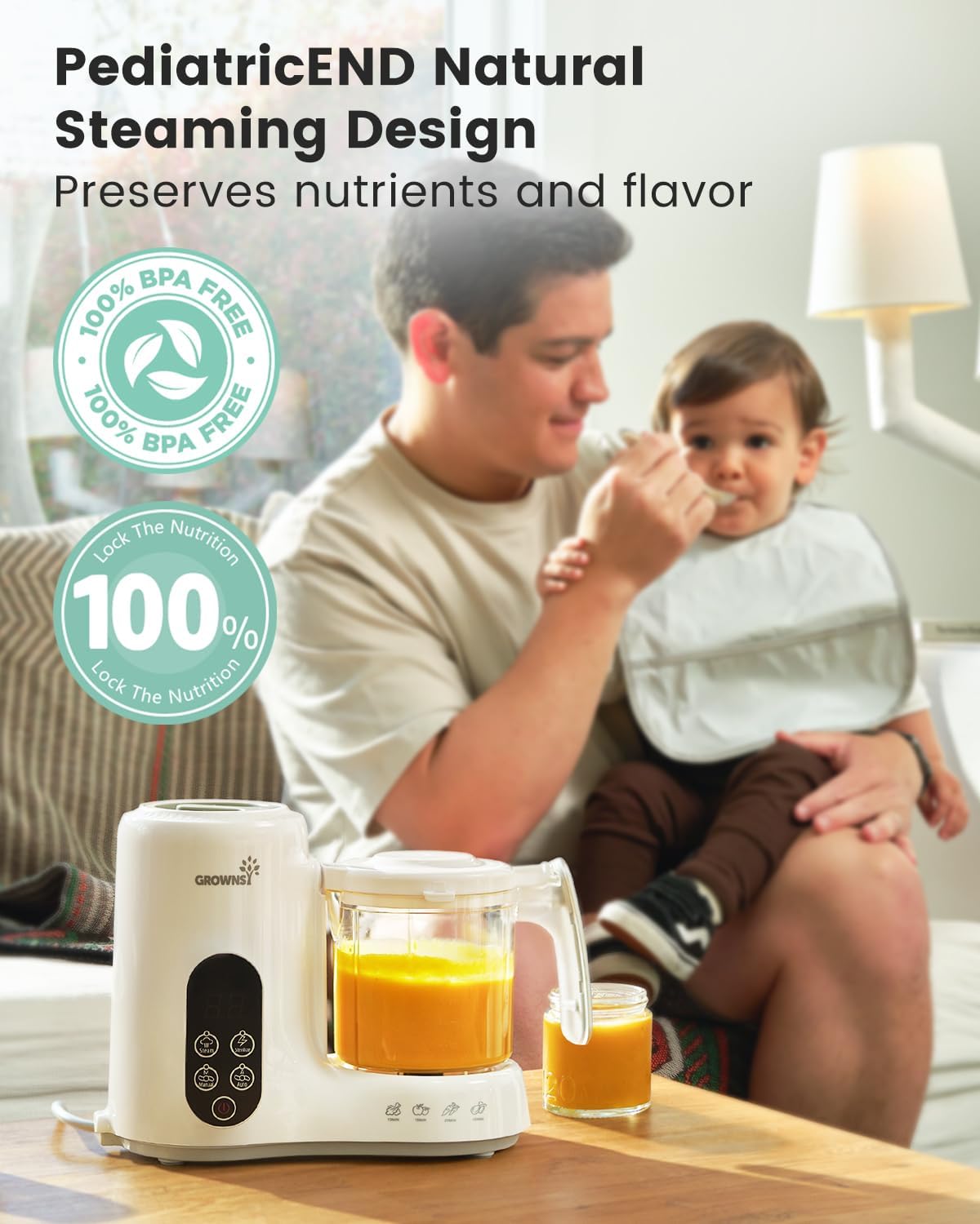 GROWNSY Baby Food Maker with Steam Basket