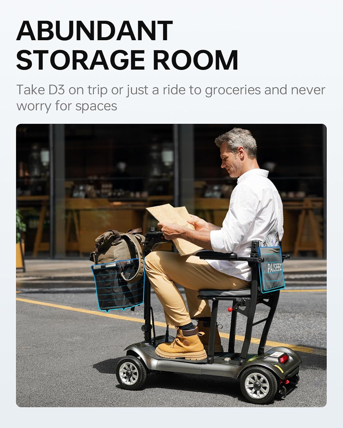 PAISEEC D3 Ultra Lightweight Mobility Scooter