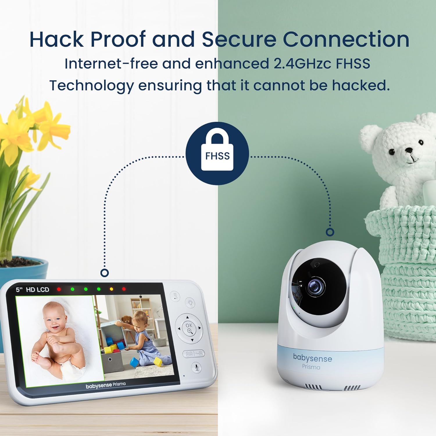 Babysense Prisma Baby Monitor with Camera and Audio