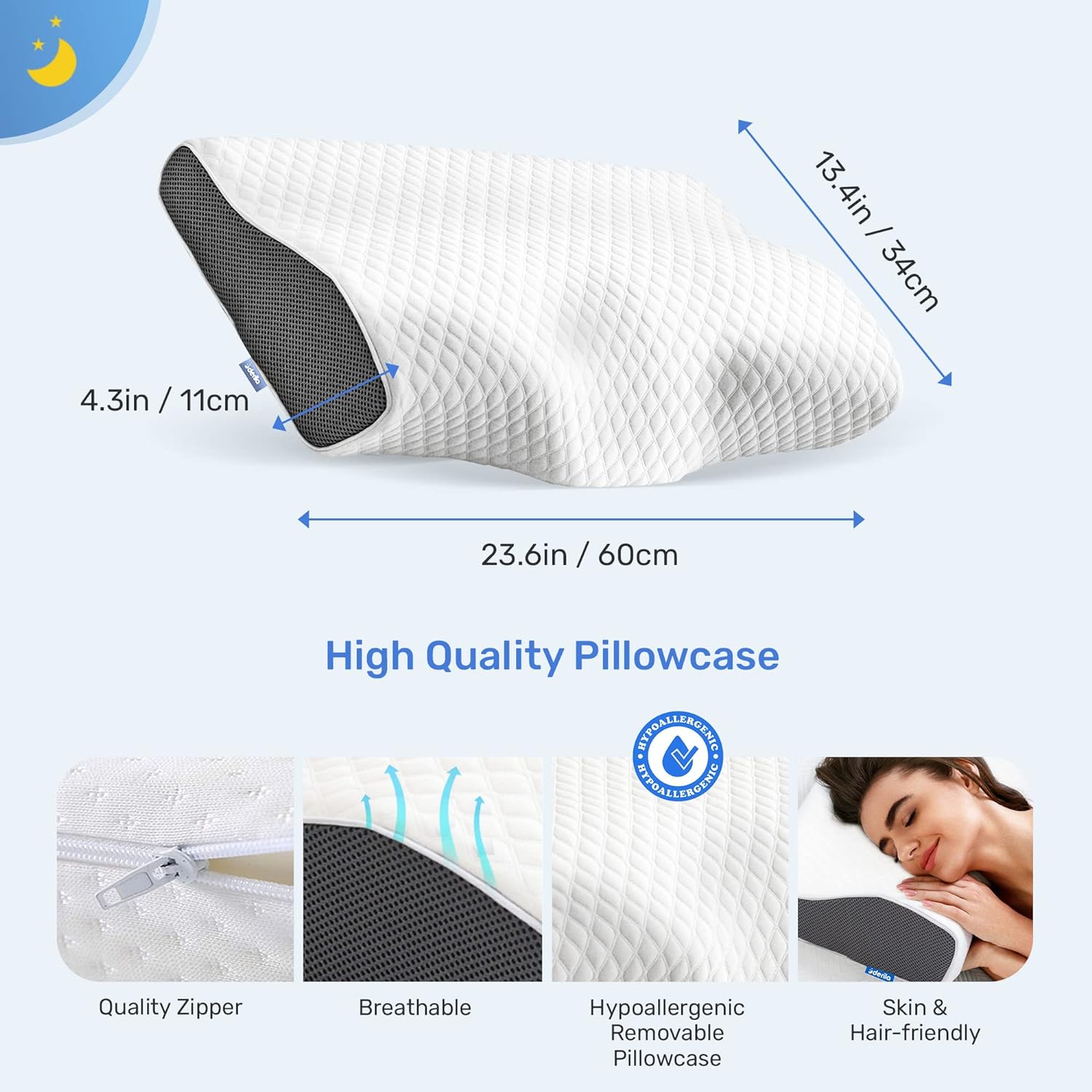 Derila King Size Neck Pillow for Sleeping