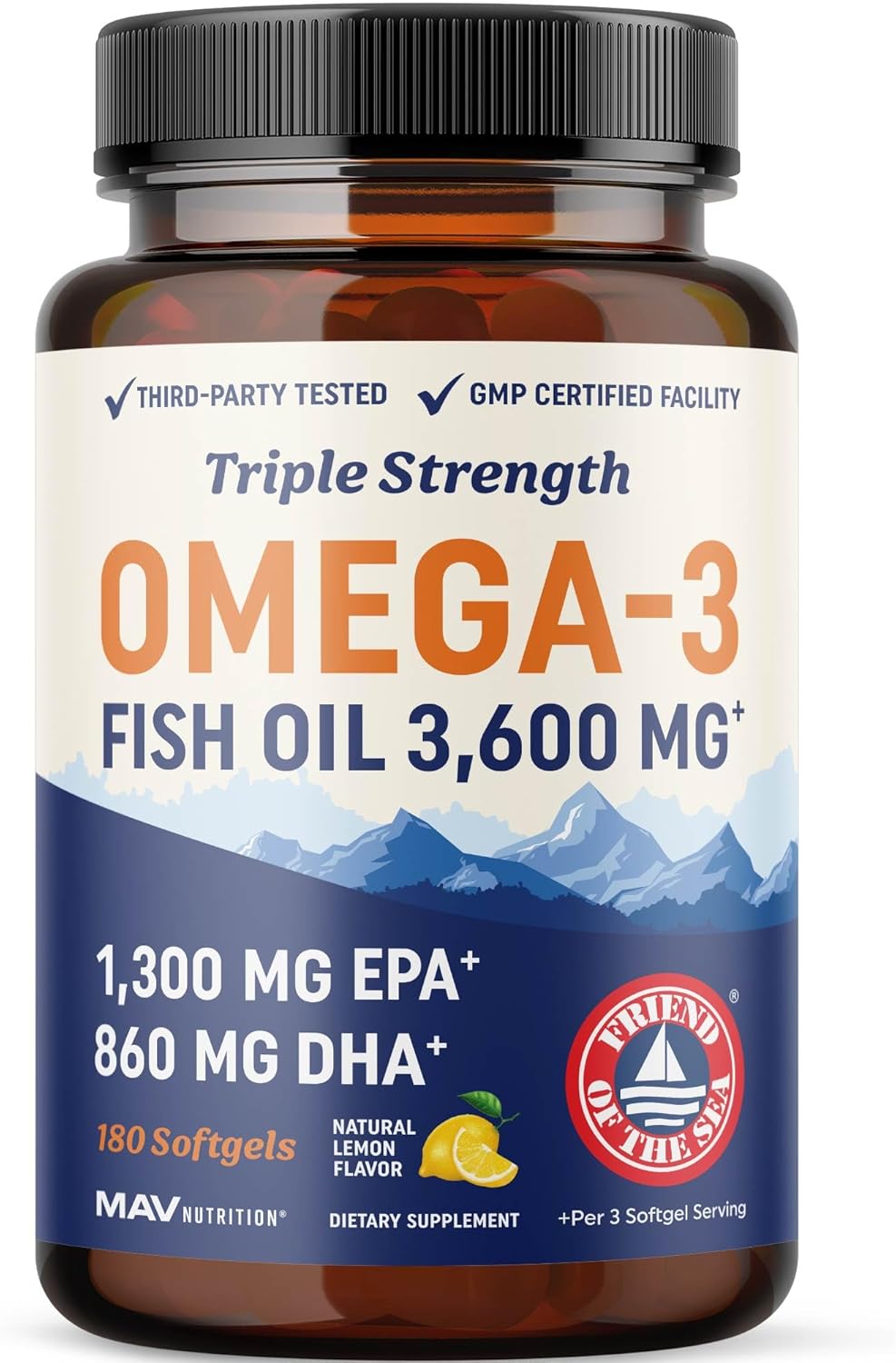 Triple Strength Omega 3 Fish Oil 3600 mg
