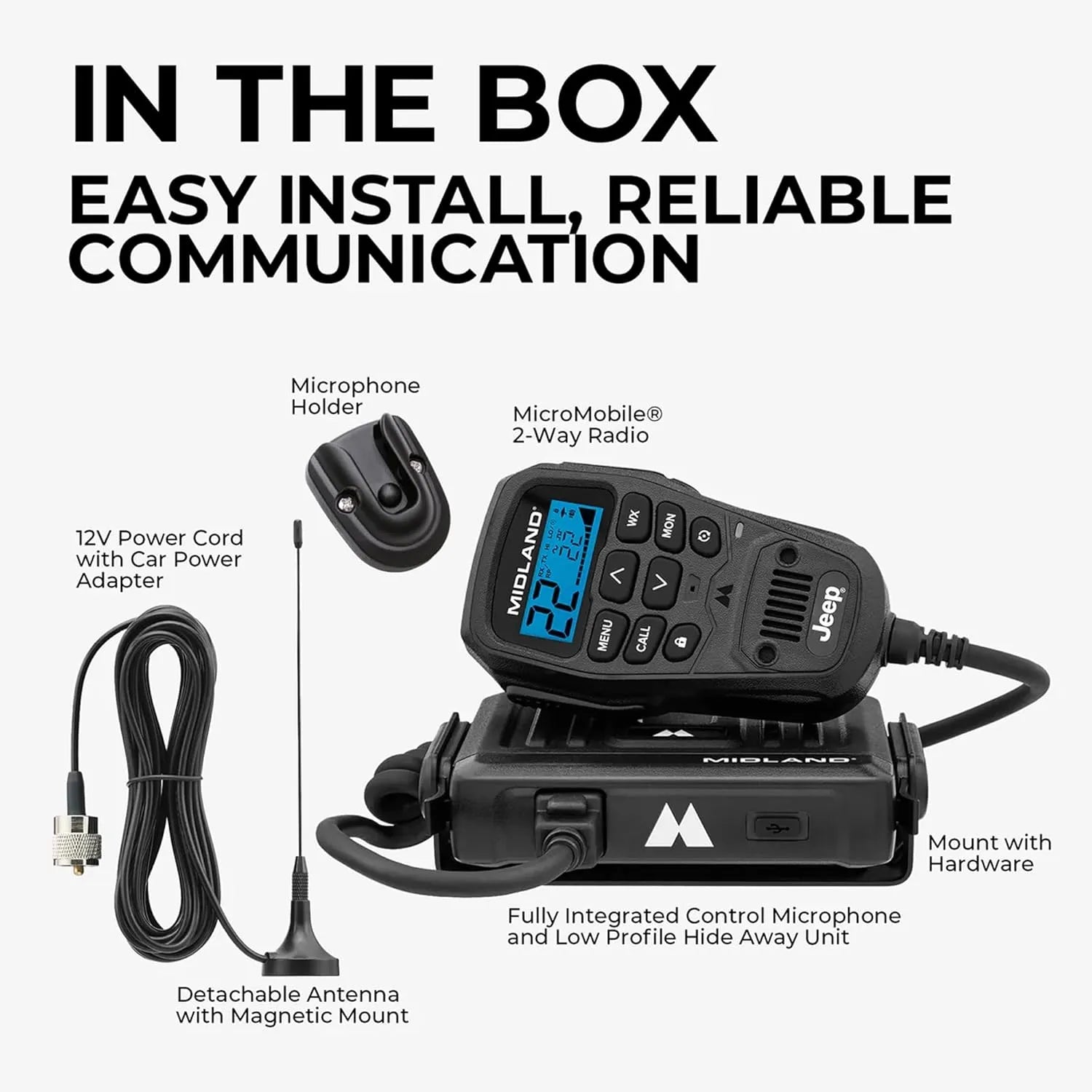 Midland - MXT275 Jeep Branded MicroMobile GMRS Radio