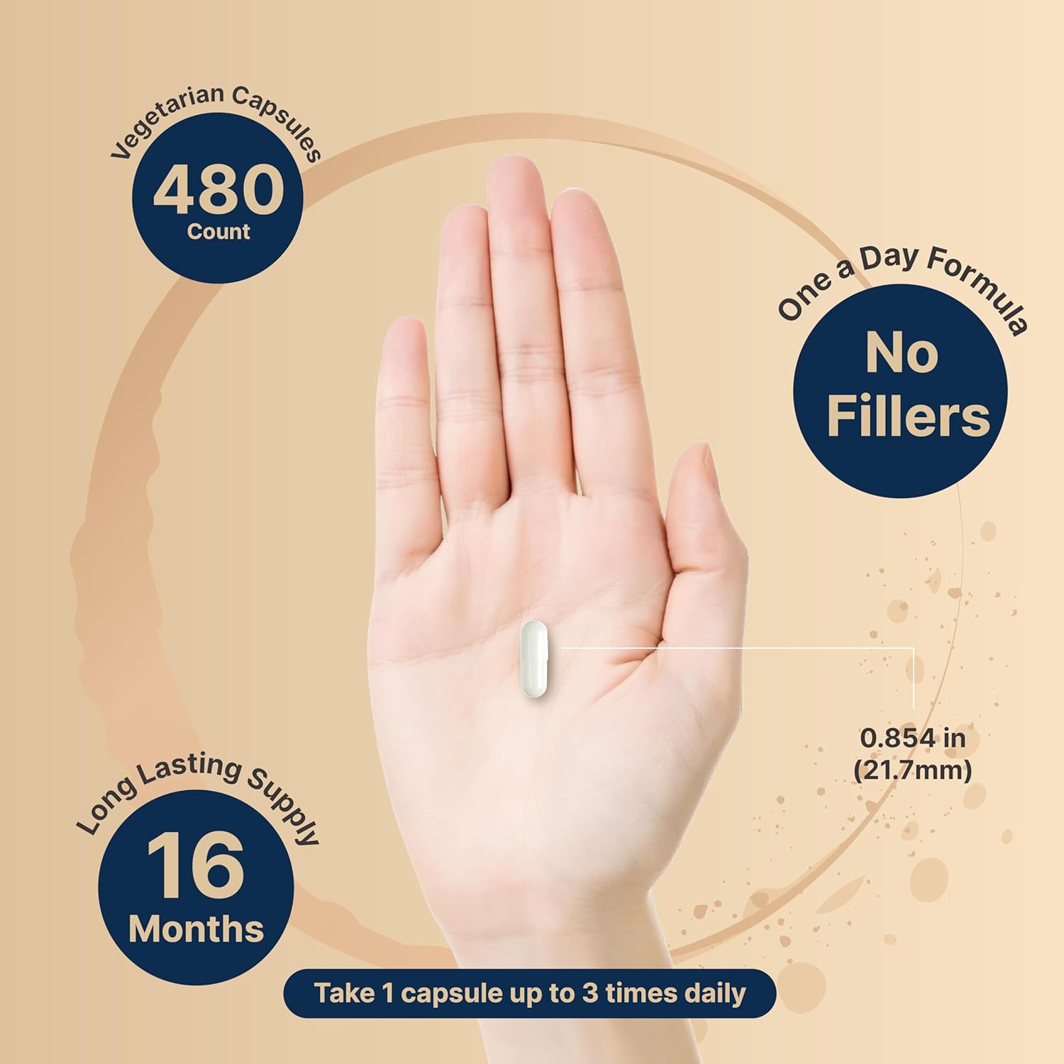 Pure Magnesium Glycinate 500mg with Fat Soluble Vitamin C