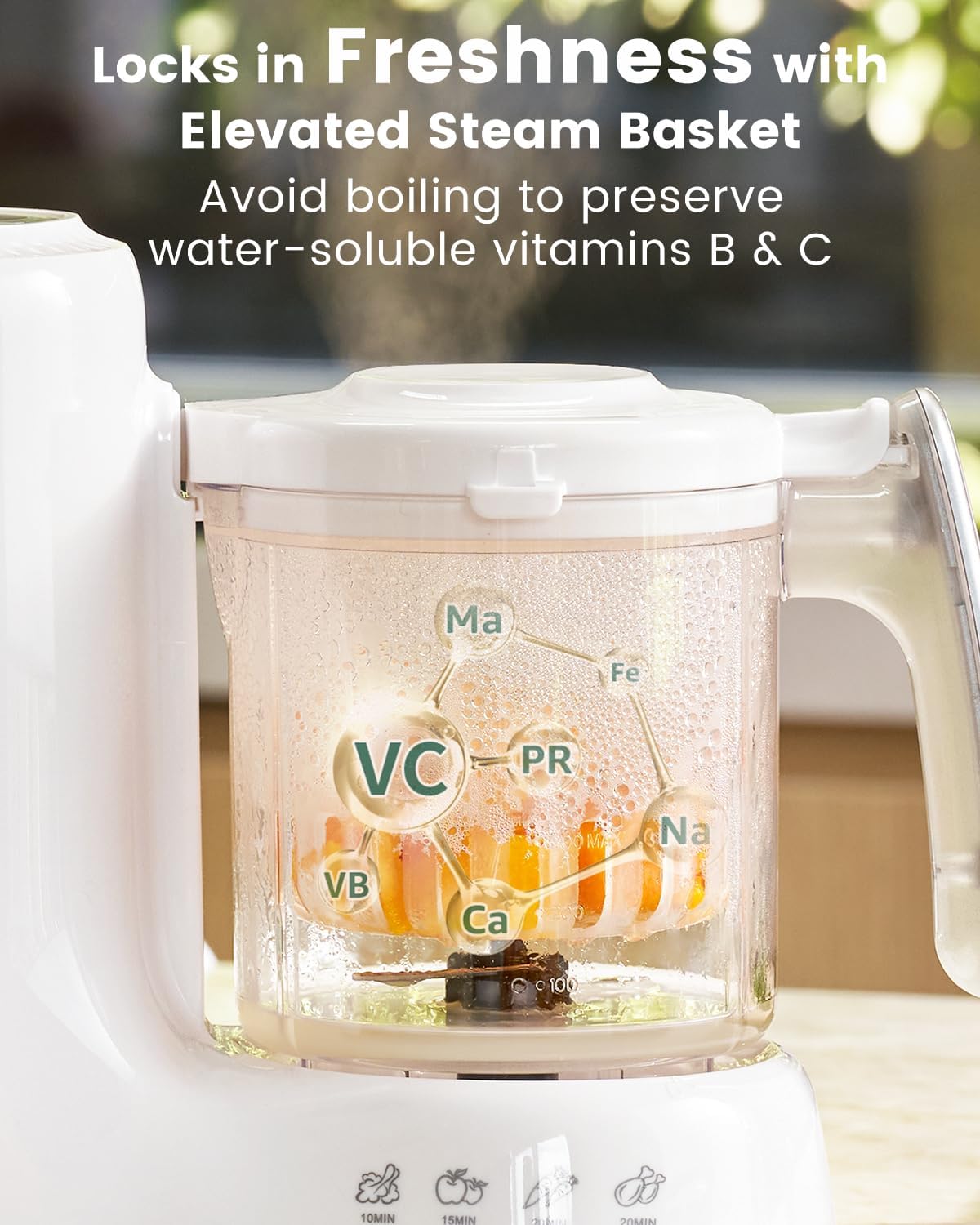 GROWNSY Baby Food Maker with Steam Basket