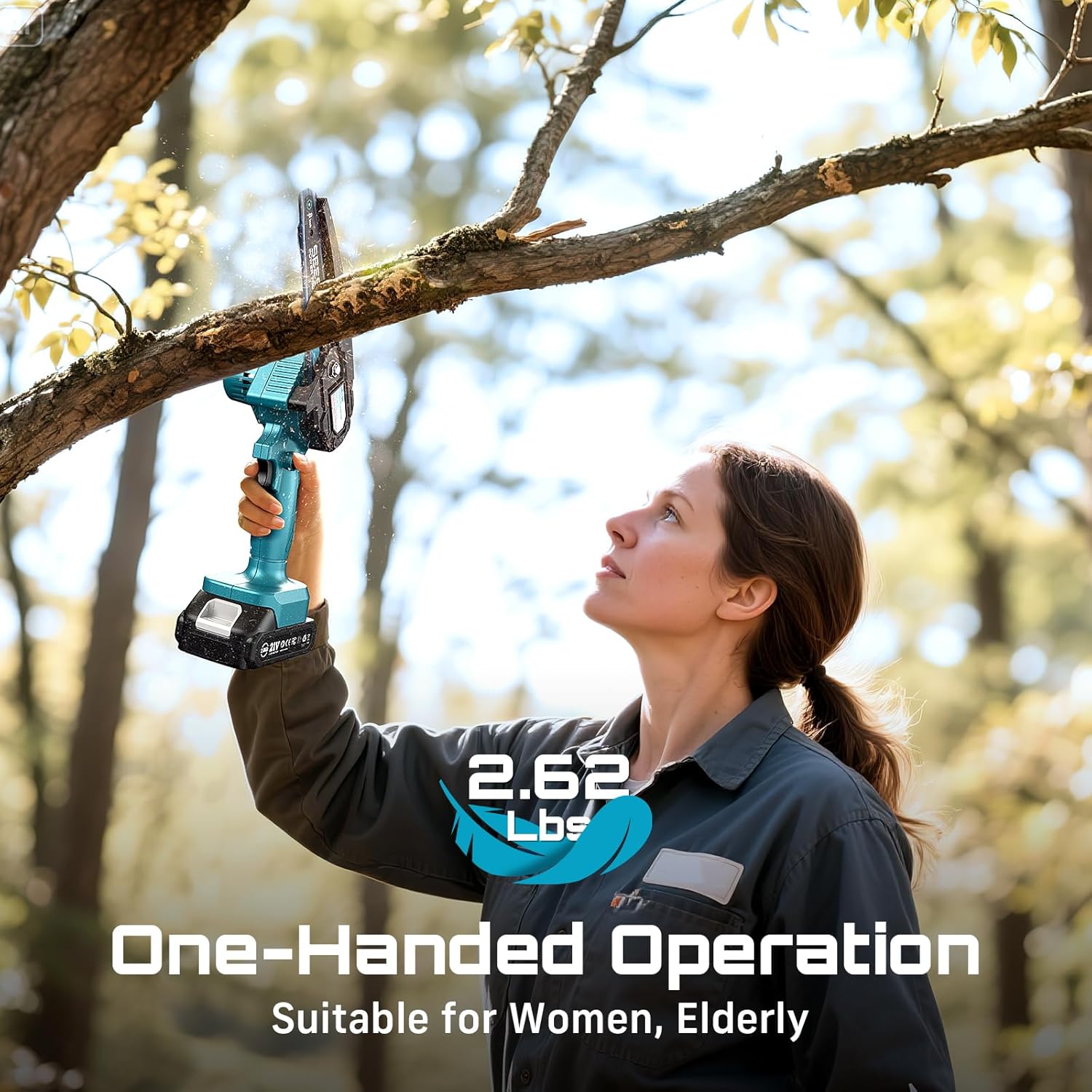 Seesii Mini Chainsaw, 6-inch Mini Chainsaw Cordless