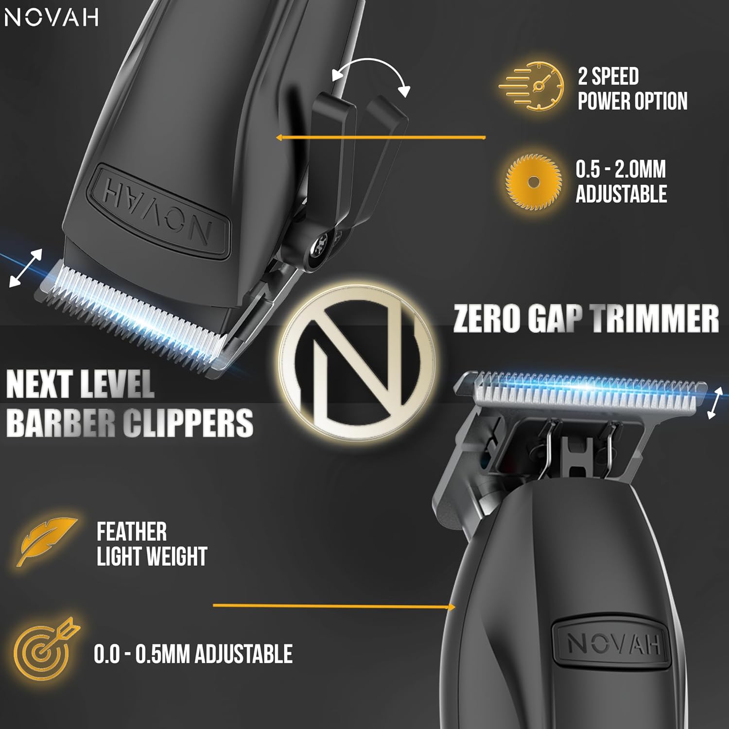 Novah® Professional Hair Clippers for Men