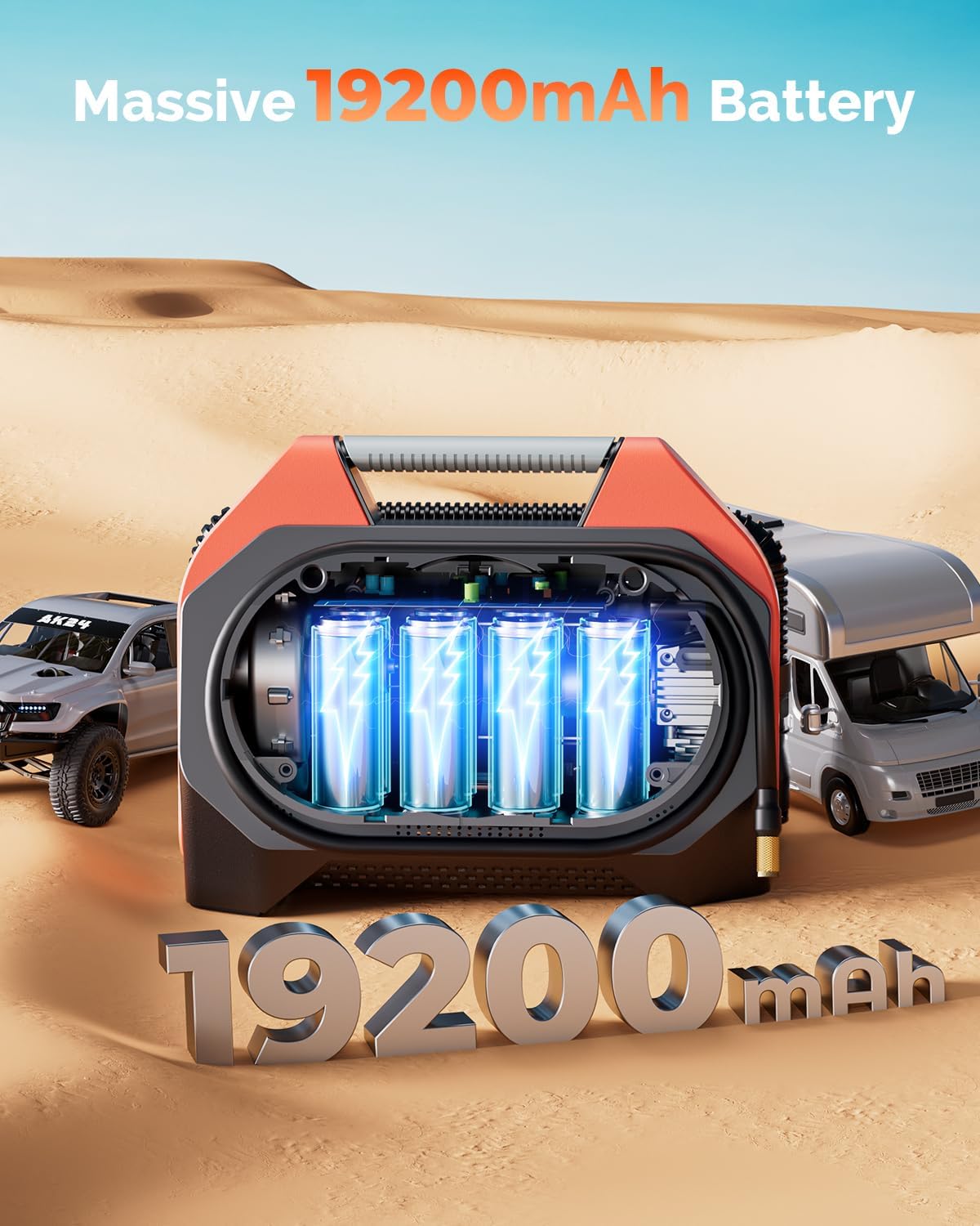 ETENWOLF VORTEX S6 Tire Inflator Portable Air Compressor