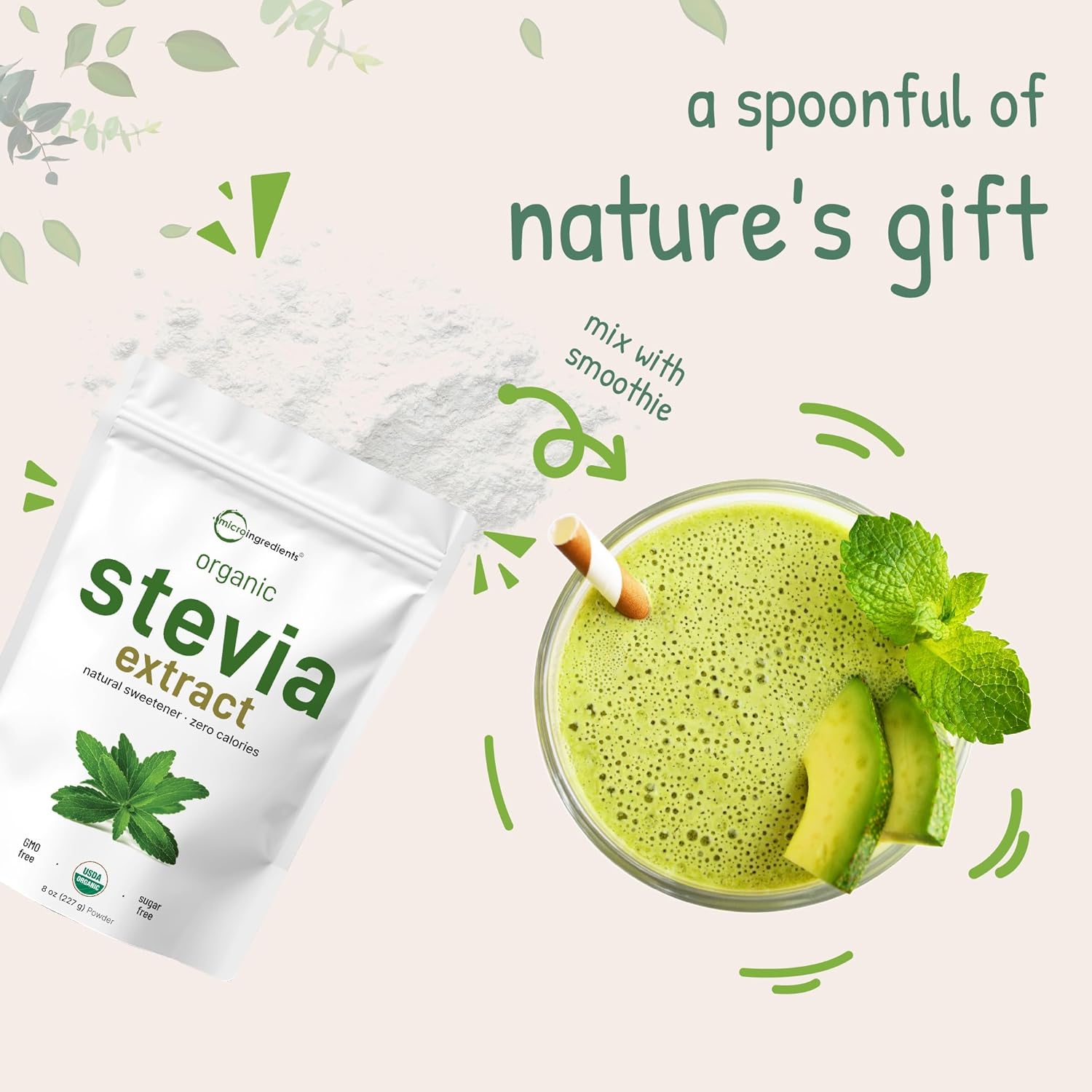 Pure Organic Stevia Powder