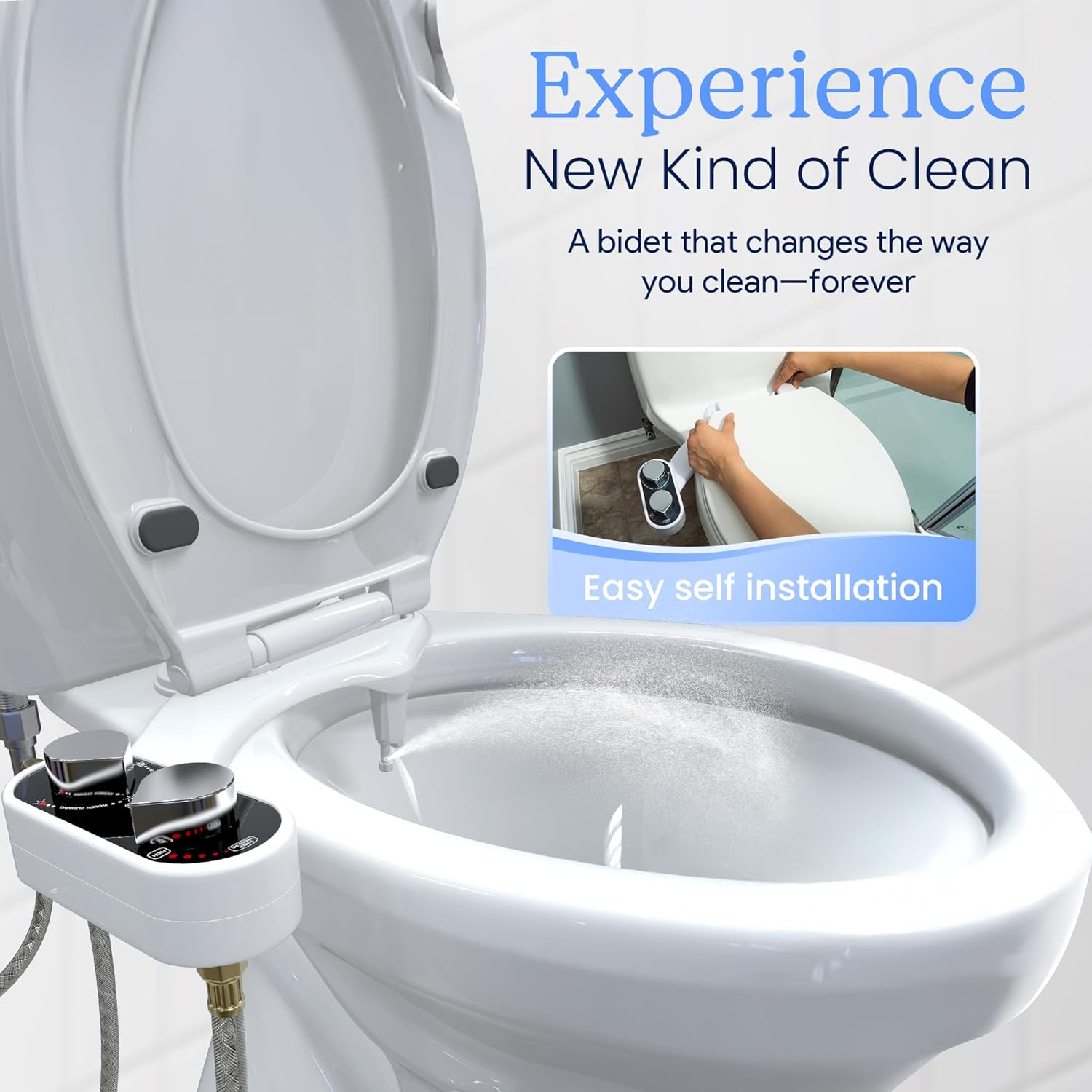 LEAR REAR Bidet Attachment for Toilet Seat