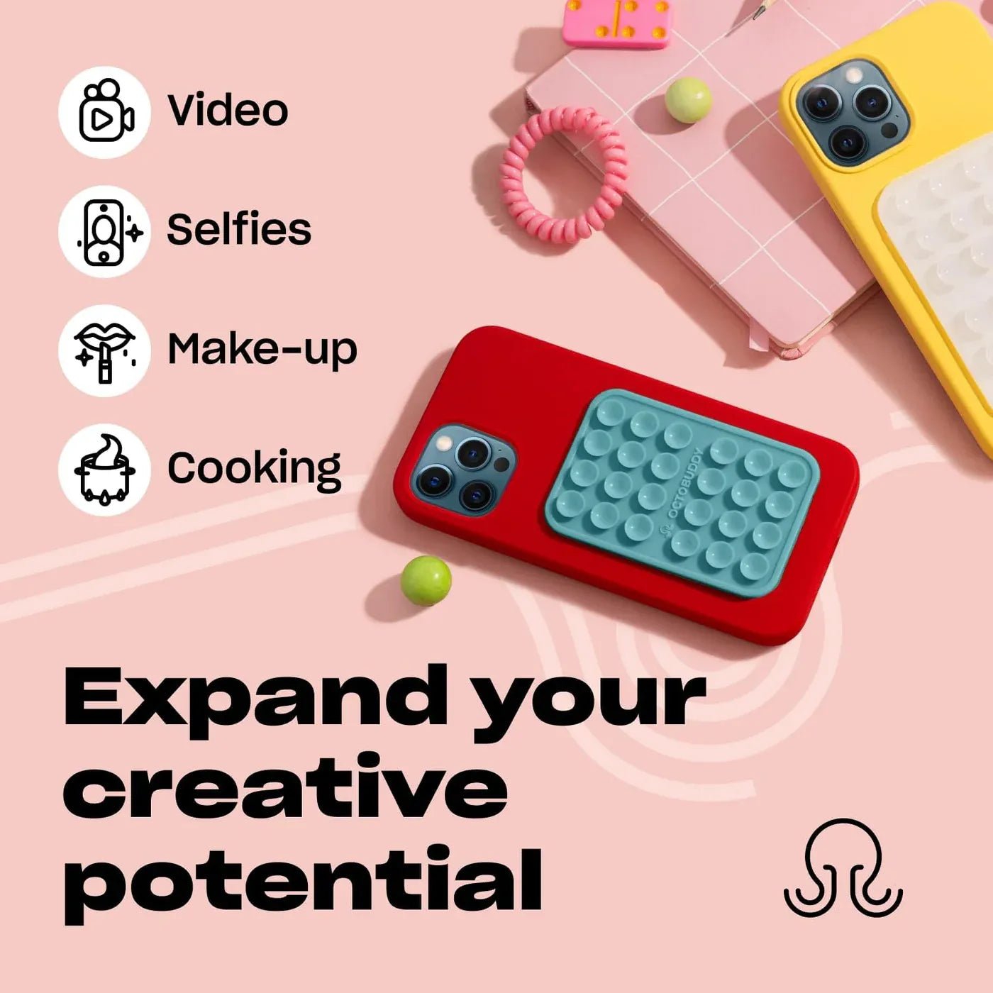 OCTOBUDDY Classic - Silicone Suction Phone Case
