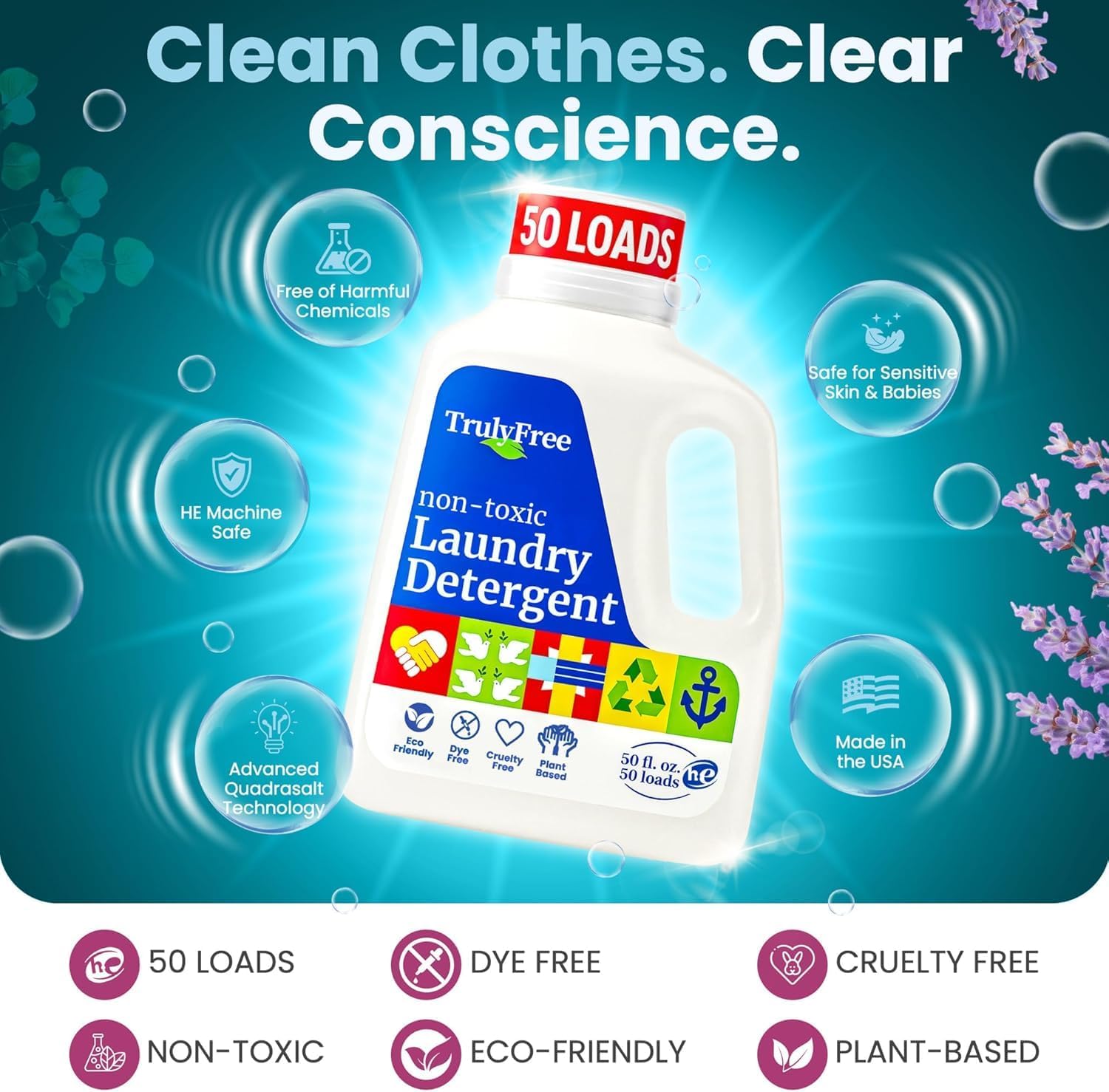 Truly Free Natural Laundry Detergent for Sensitive Skin