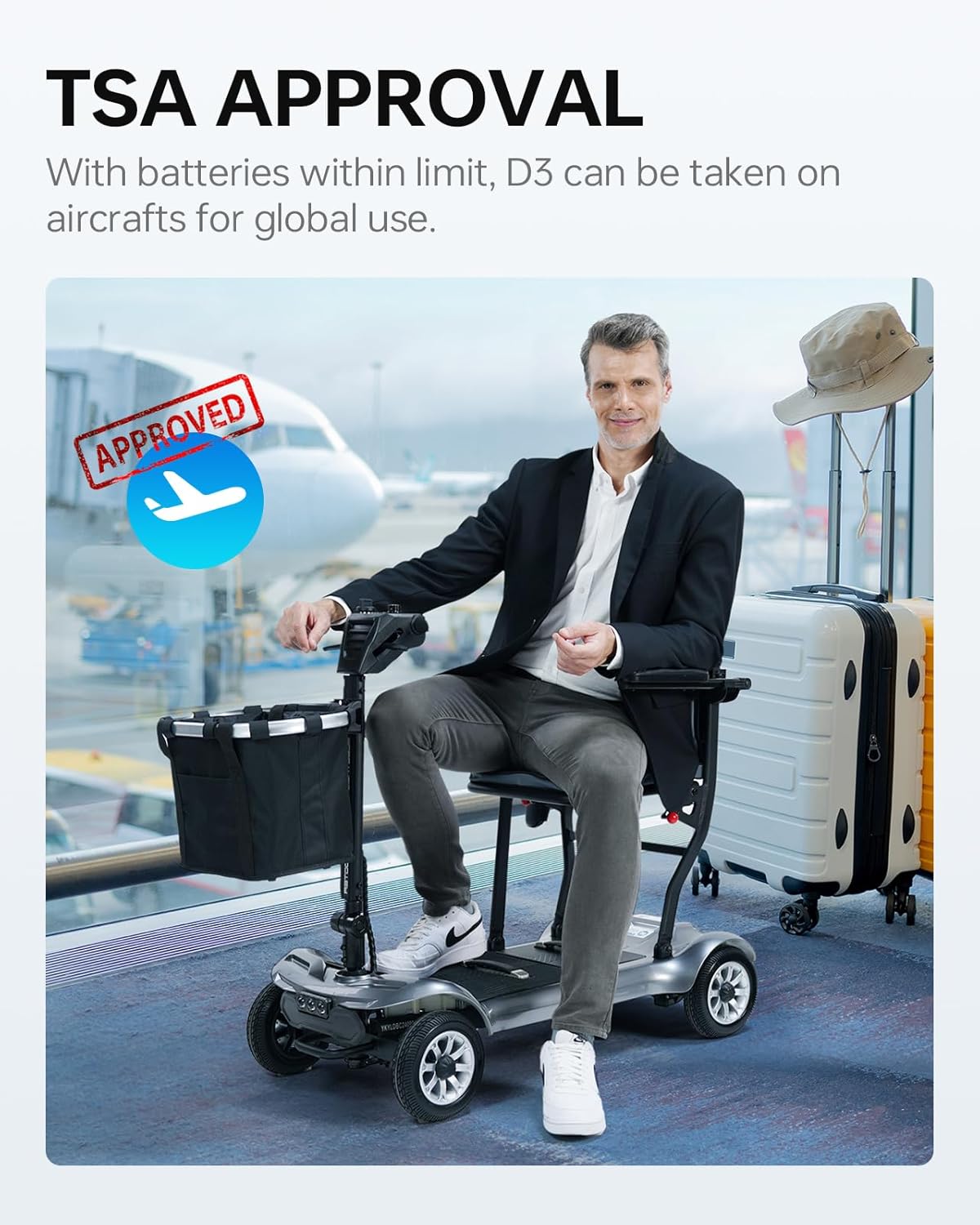 PAISEEC D3 Ultra Lightweight Mobility Scooter