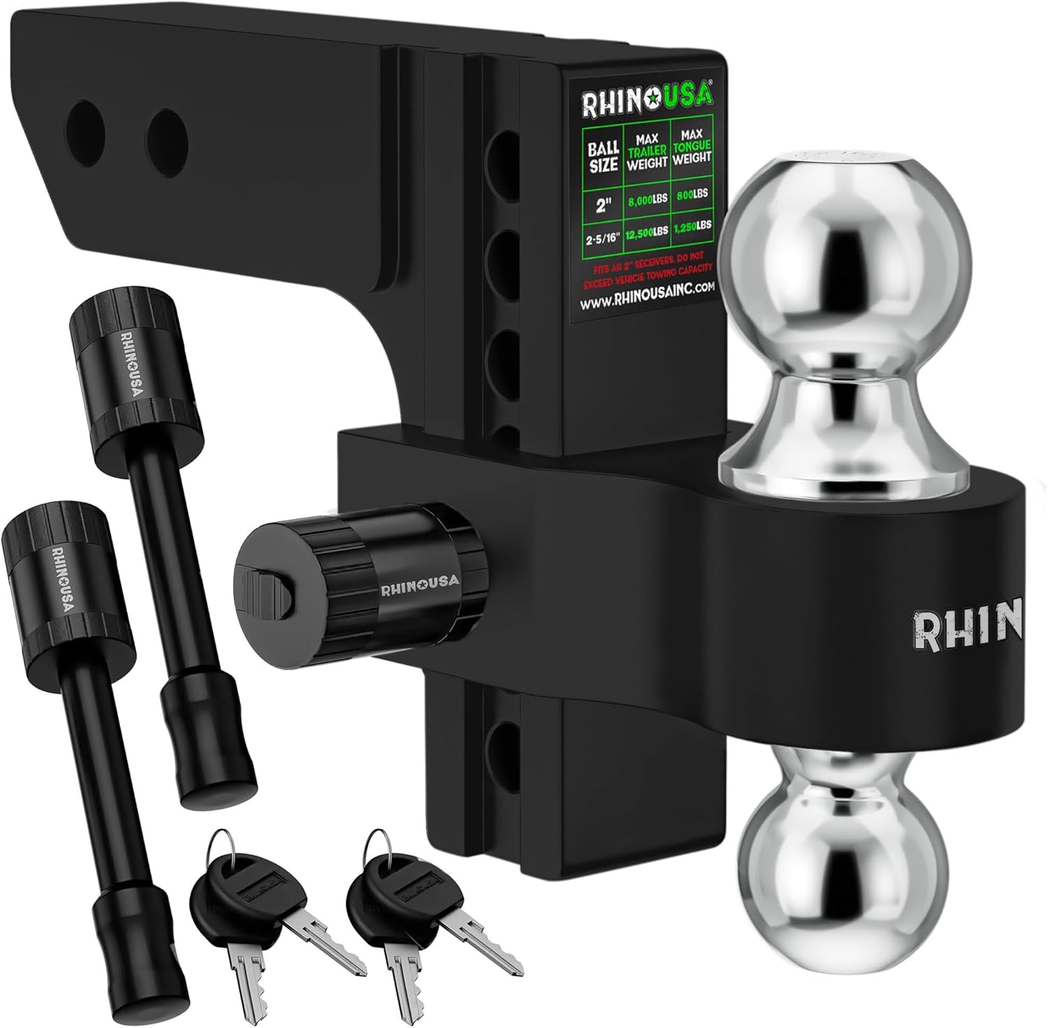 Rhino USA Adjustable Trailer Hitch