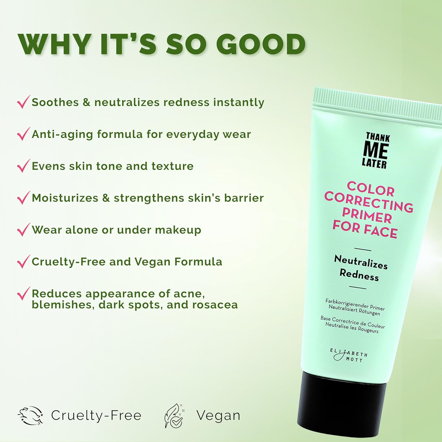Elizabeth Mott Thank Me Later Color Correcting Face Primer