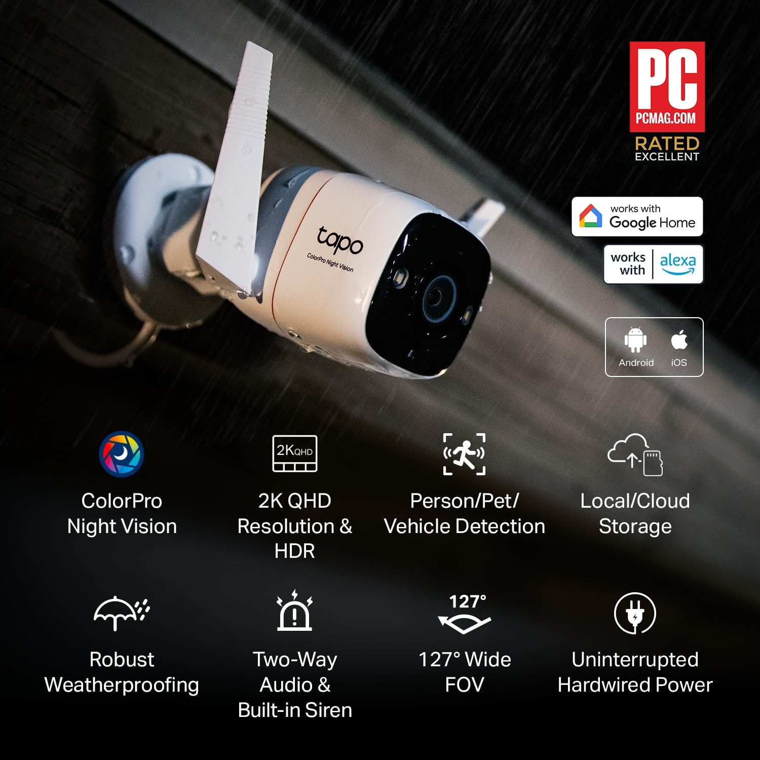 Tapo ColorPro Wi-Fi Outdoor Camera