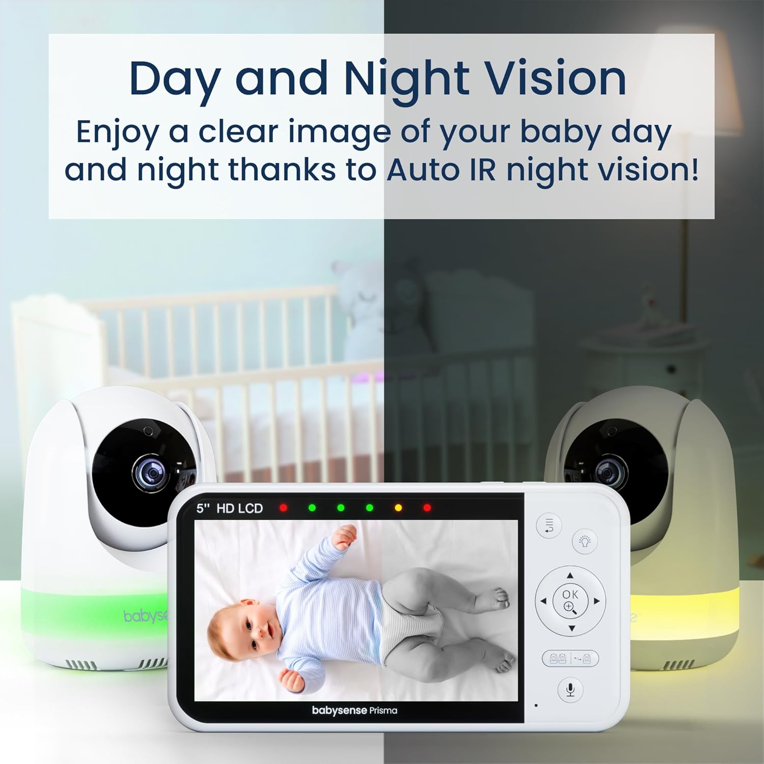 Babysense Prisma Baby Monitor with Camera and Audio