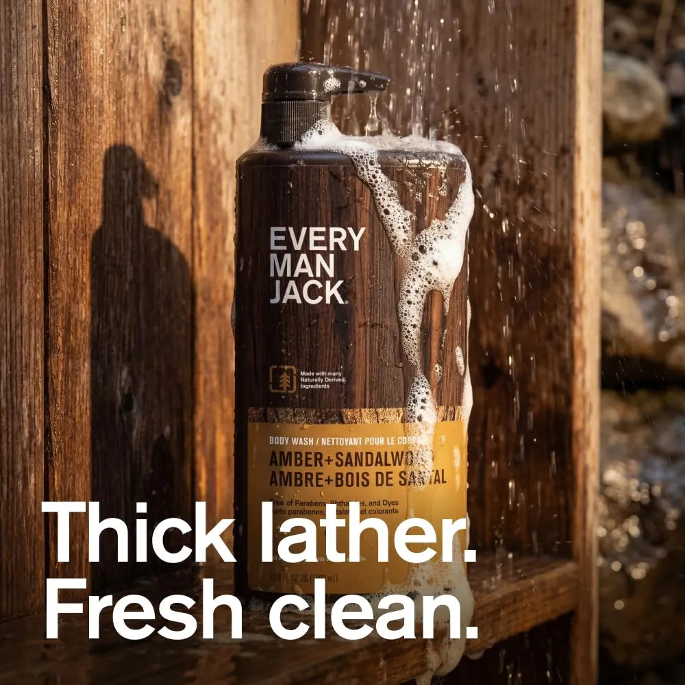 Every Man Jack Nourishing Amber + Sandalwood Mens Body Wash