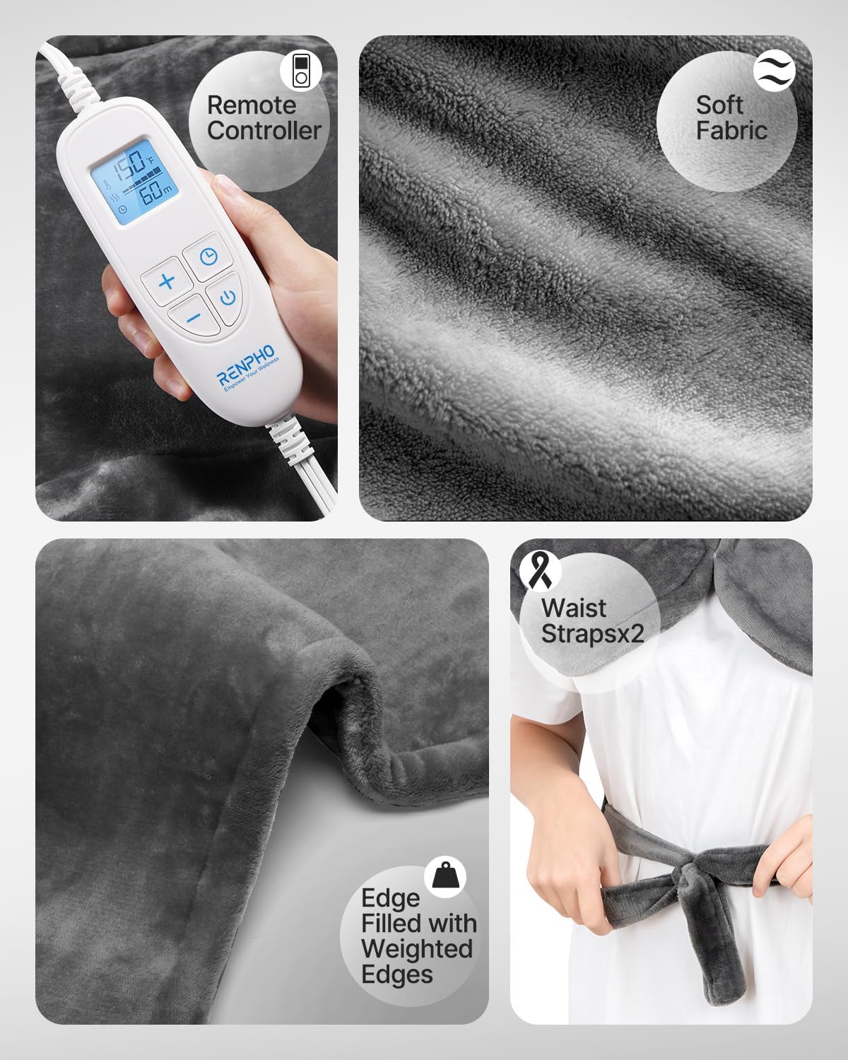 RENPHO Electric Heating Pad for Back