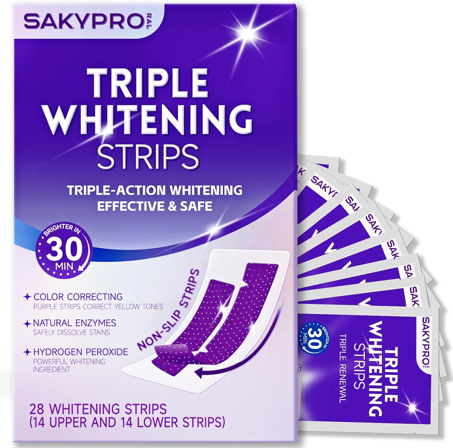 SAKYPRORAL Purple Whitening Strips