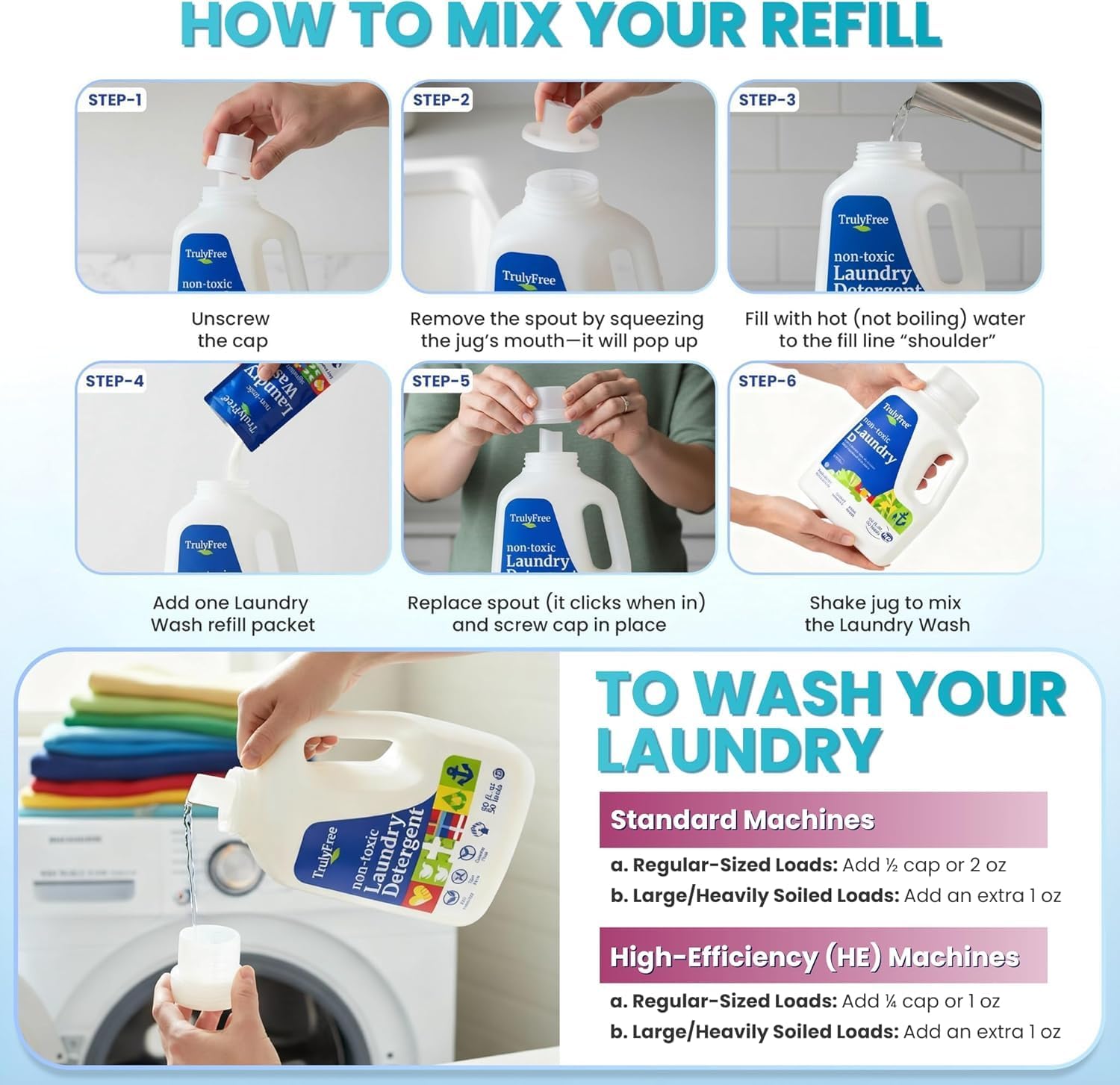 Truly Free Natural Laundry Detergent for Sensitive Skin