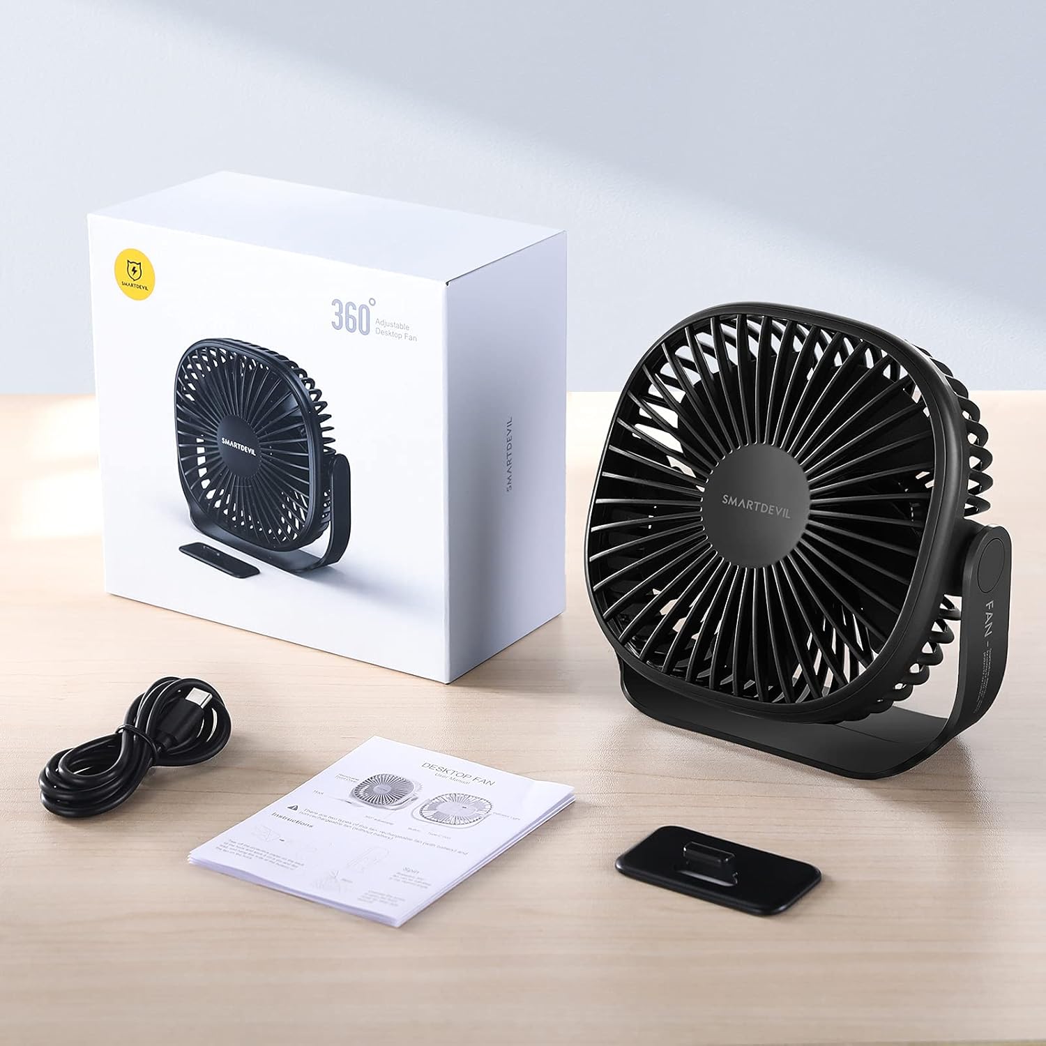 SMARTDEVIL Small USB Desk Fan