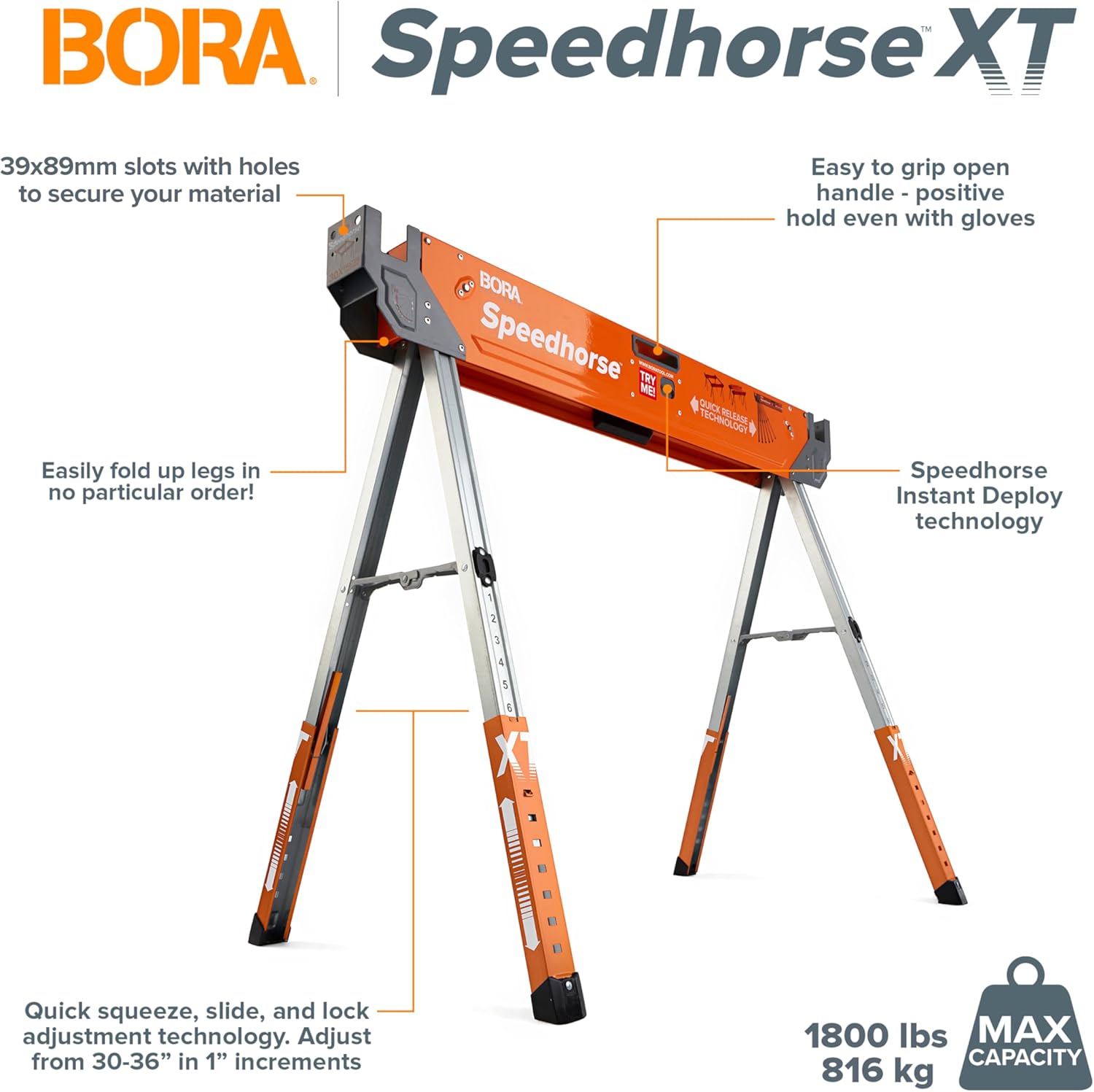 Bora Portamate Speedhorse XT Sawhorse Pair- Two pack