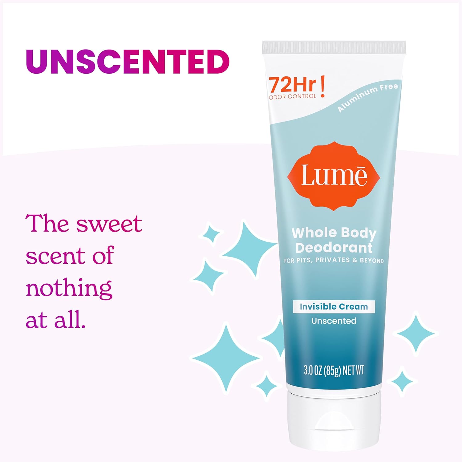 Lume Whole Body Deodorant - Invisible Cream Tube