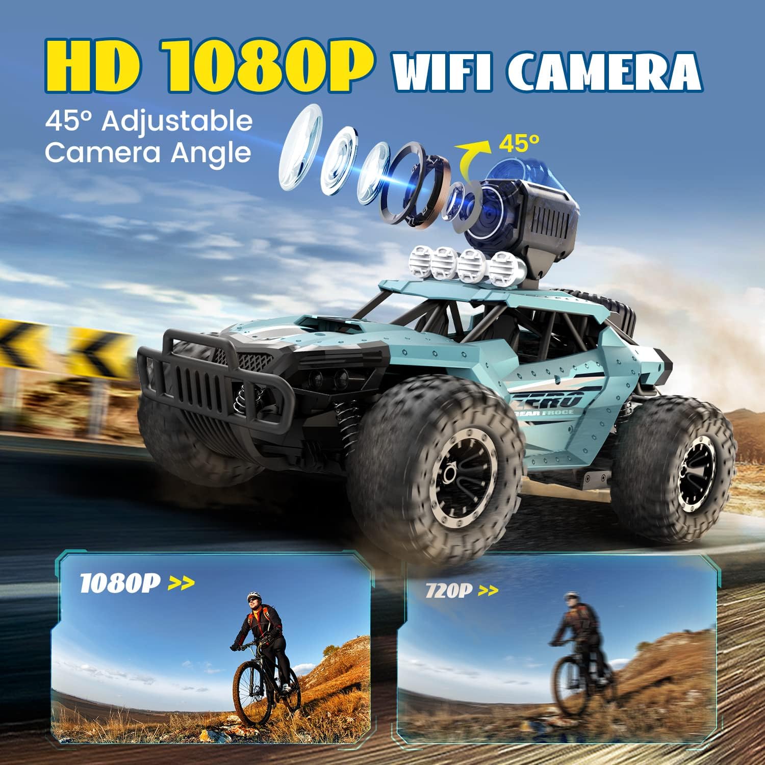 DEERC RC Cars DE36W Remote Control Car with 1080P HD FPV Camera