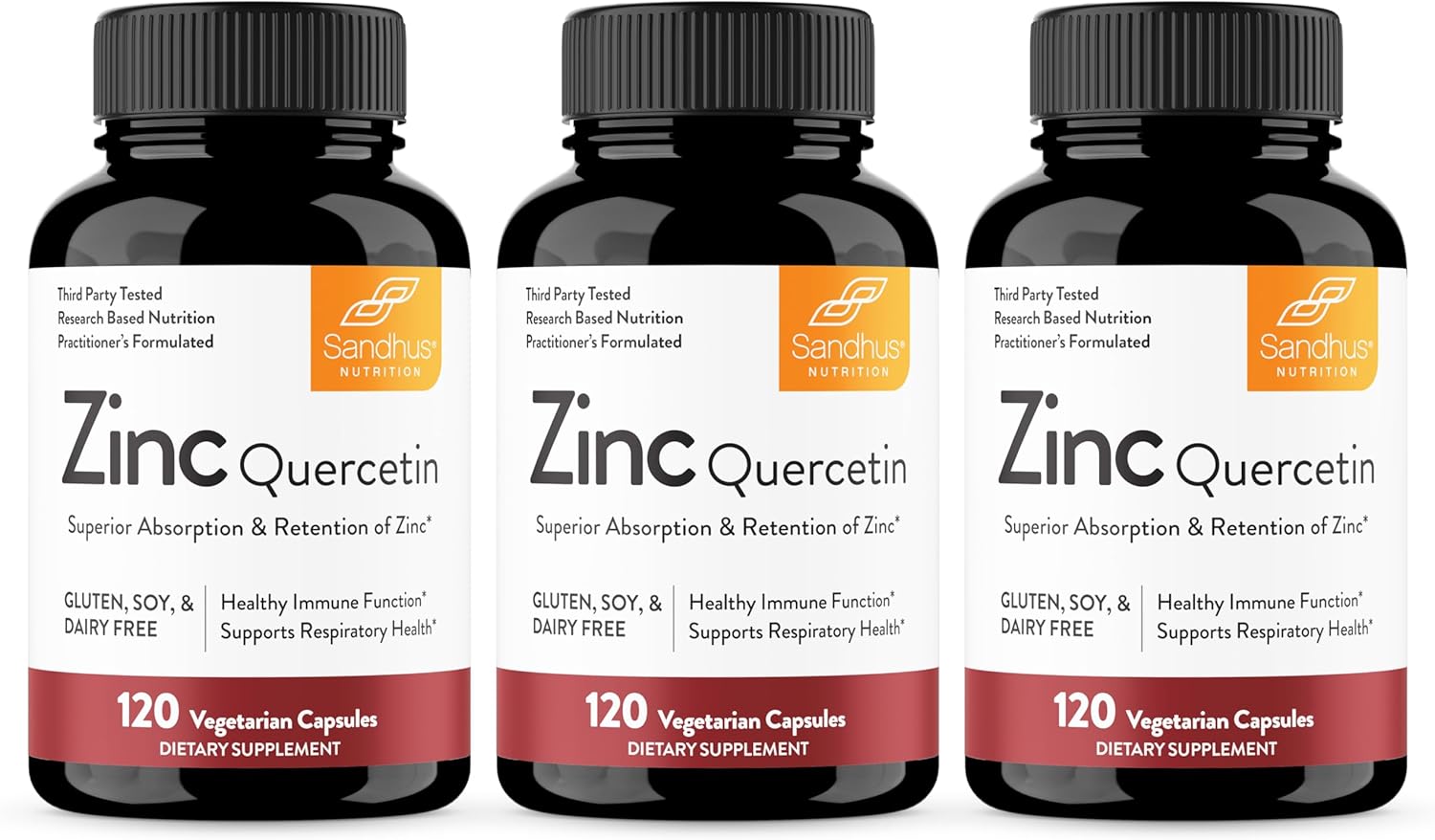 Sandhu's Zinc Quercetin 120 Vegetarian Capsules