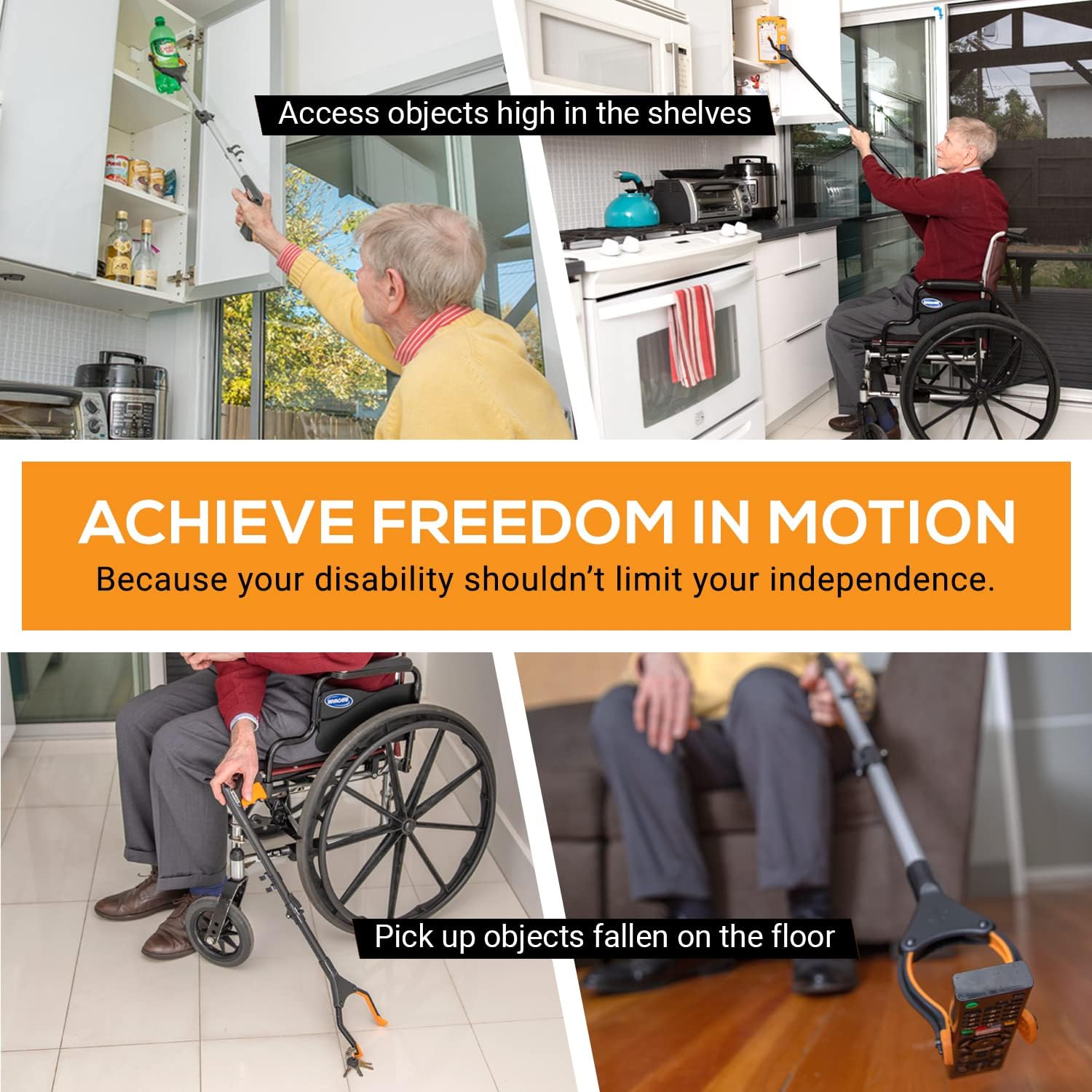 EZPIK Pro 43" Foldable Grabber Reacher Tool for Seniors