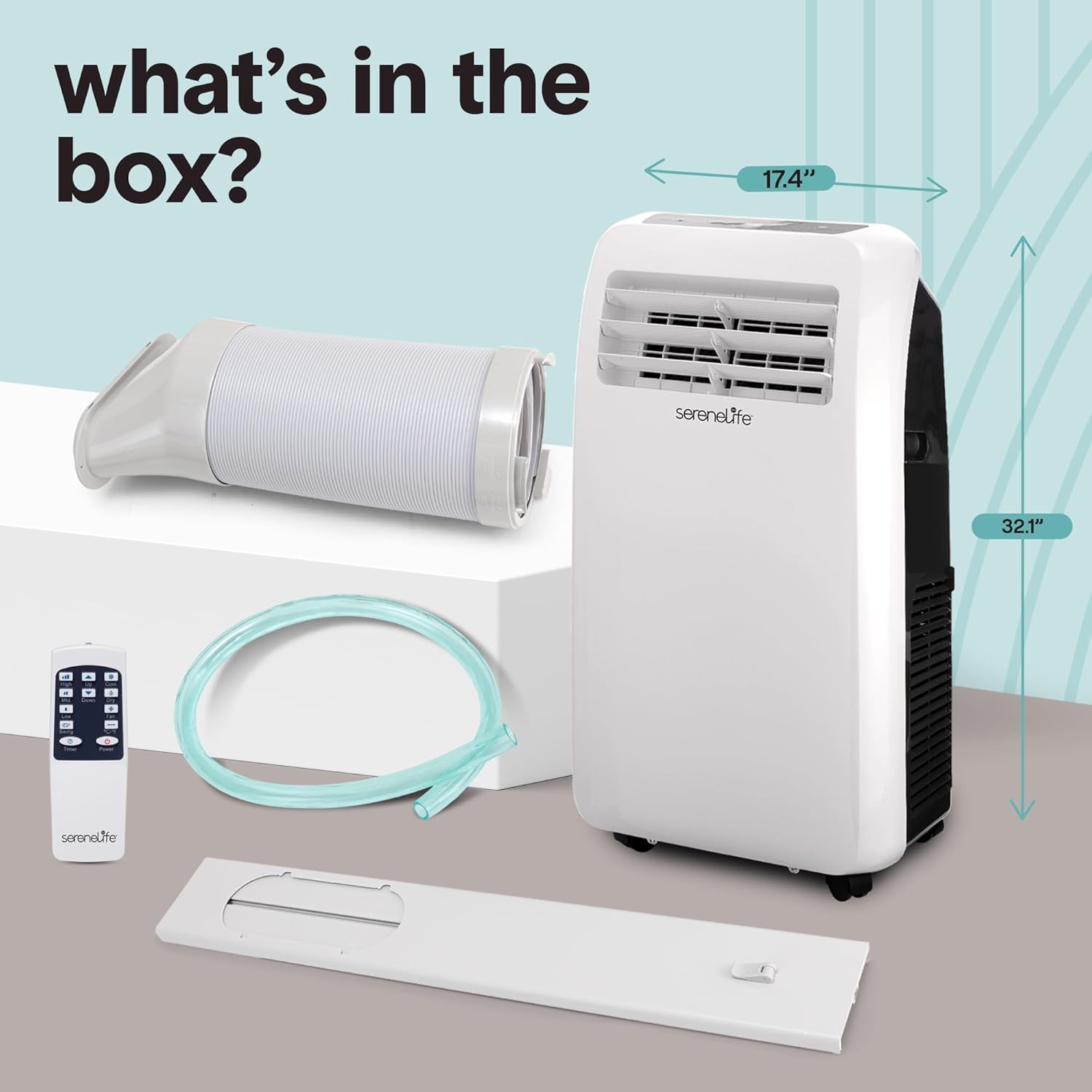 SereneLife Portable Air Conditioner With Heat & Built-in Dehumidifier