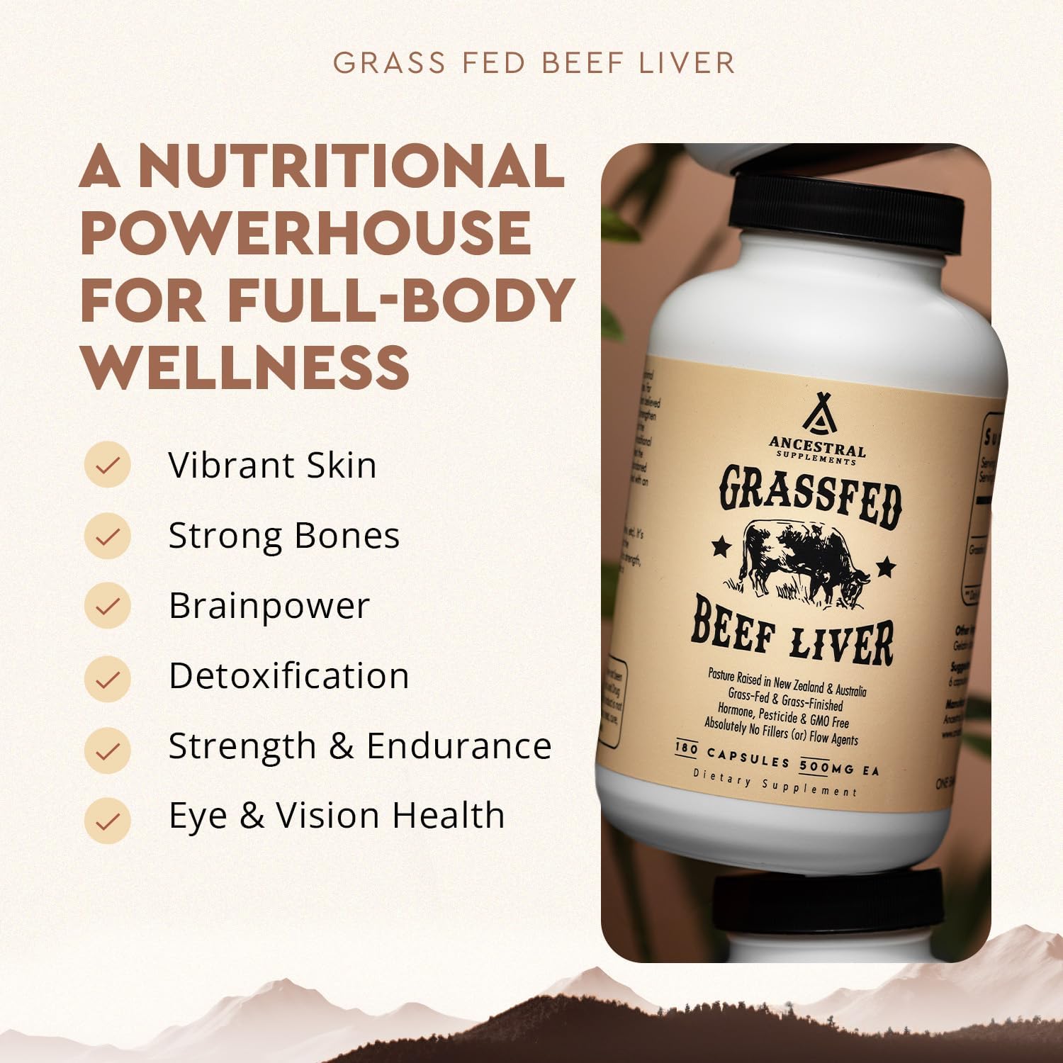 Ancestral Supplements Grass Fed Beef Liver