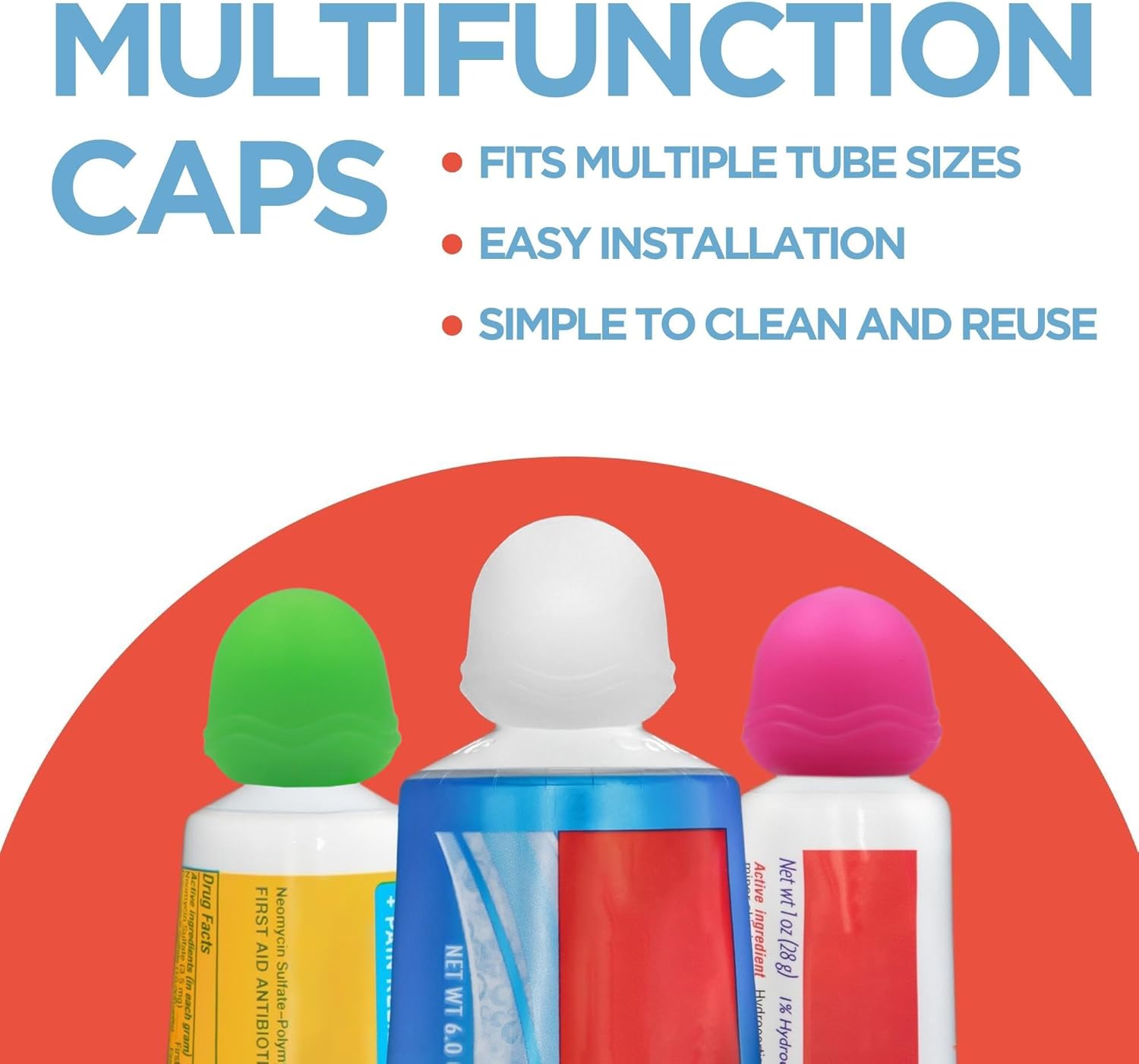 Chrome Cherry SqueezMe Self-Closing Toothpaste Caps