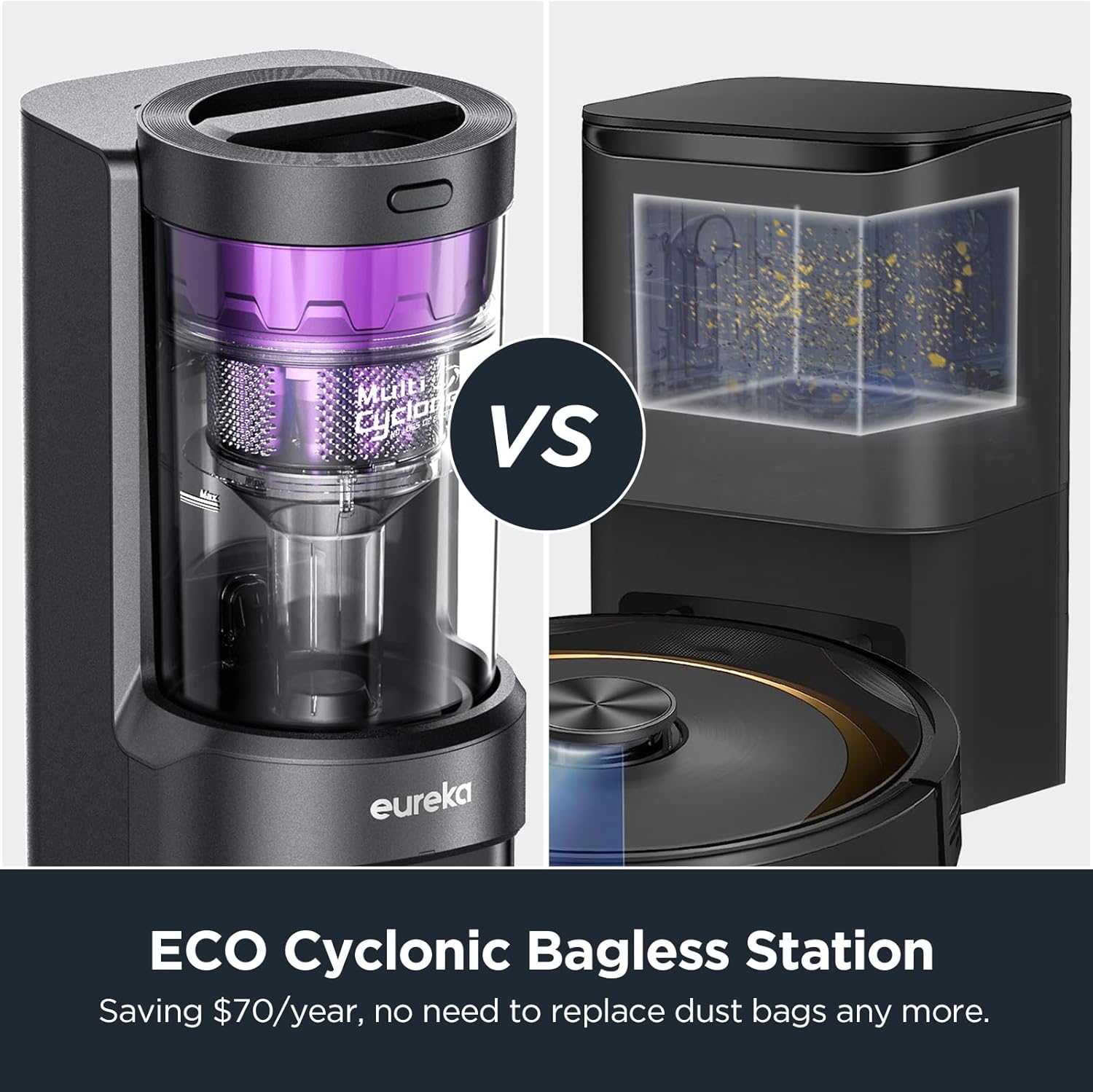 Eureka Robot Vacuum with Bagless Self Emptying Station