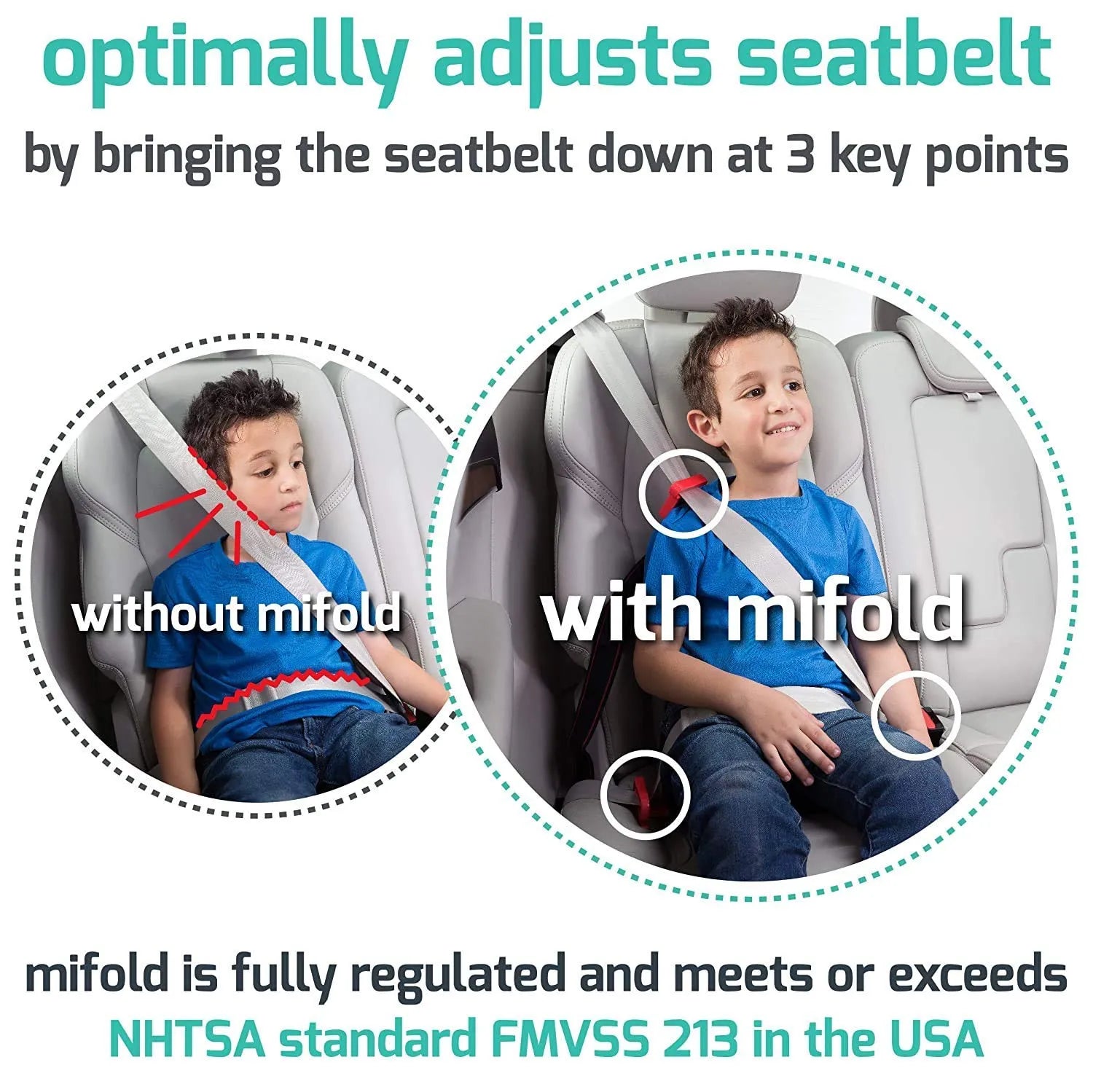 New Mifold Comfort Grab-and-go Car Backless Booster