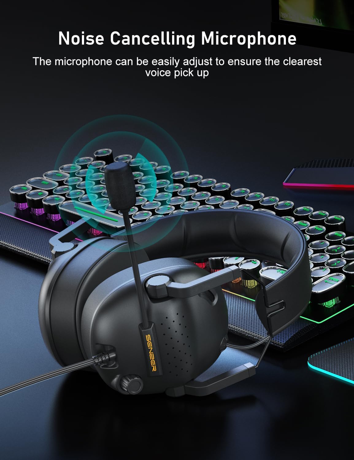 SENZER SG500 Surround Sound Pro Gaming Headset with Noise Cancelling Microphone
