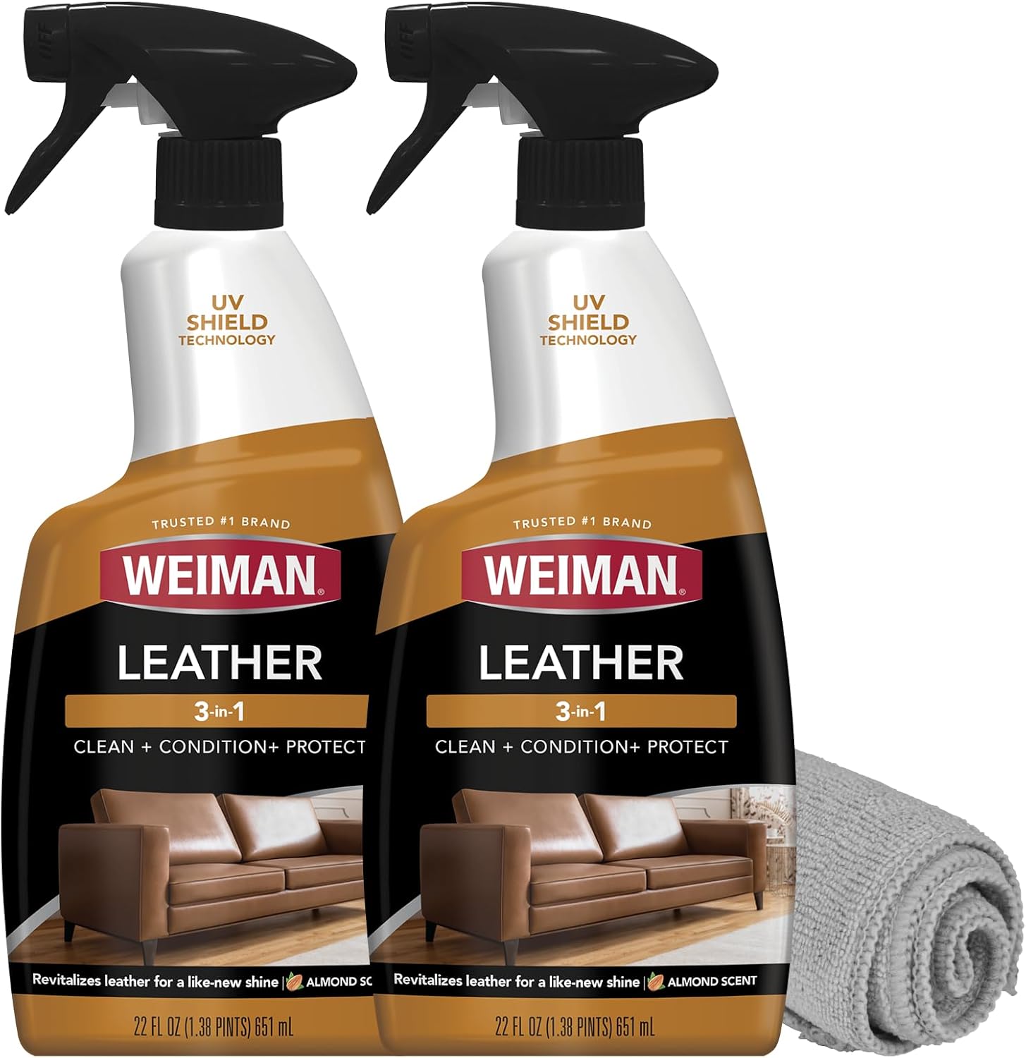 Weiman Leather Cleaner Conditioner & Protector for Couches