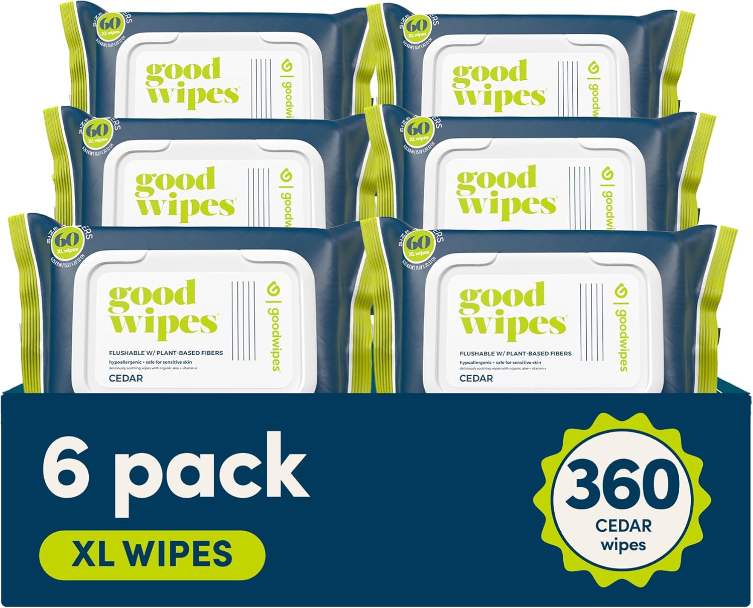 goodwipes Flushable Butt Wipes Made with Vitamin E & Aloe