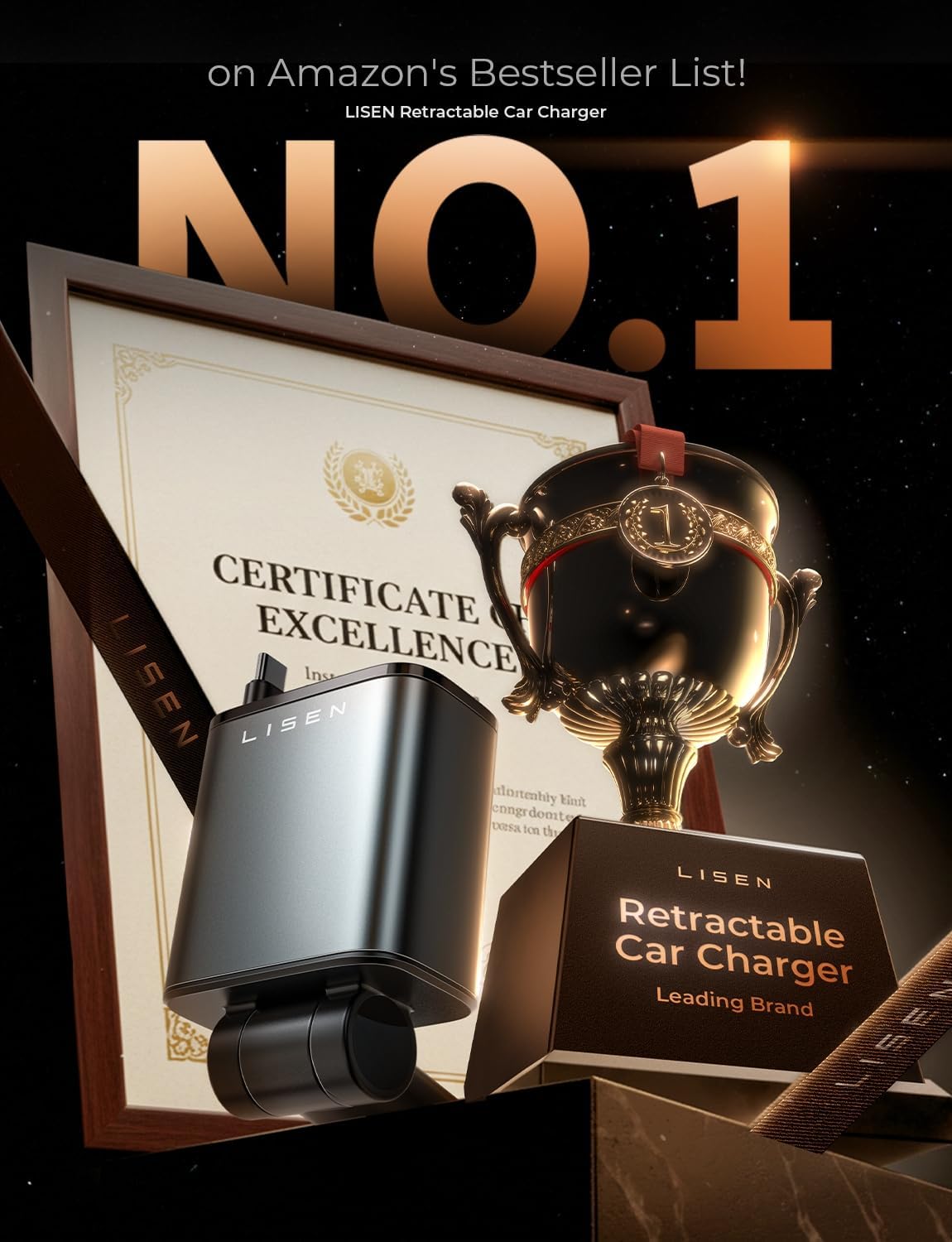 LISEN Retractable Car Charger