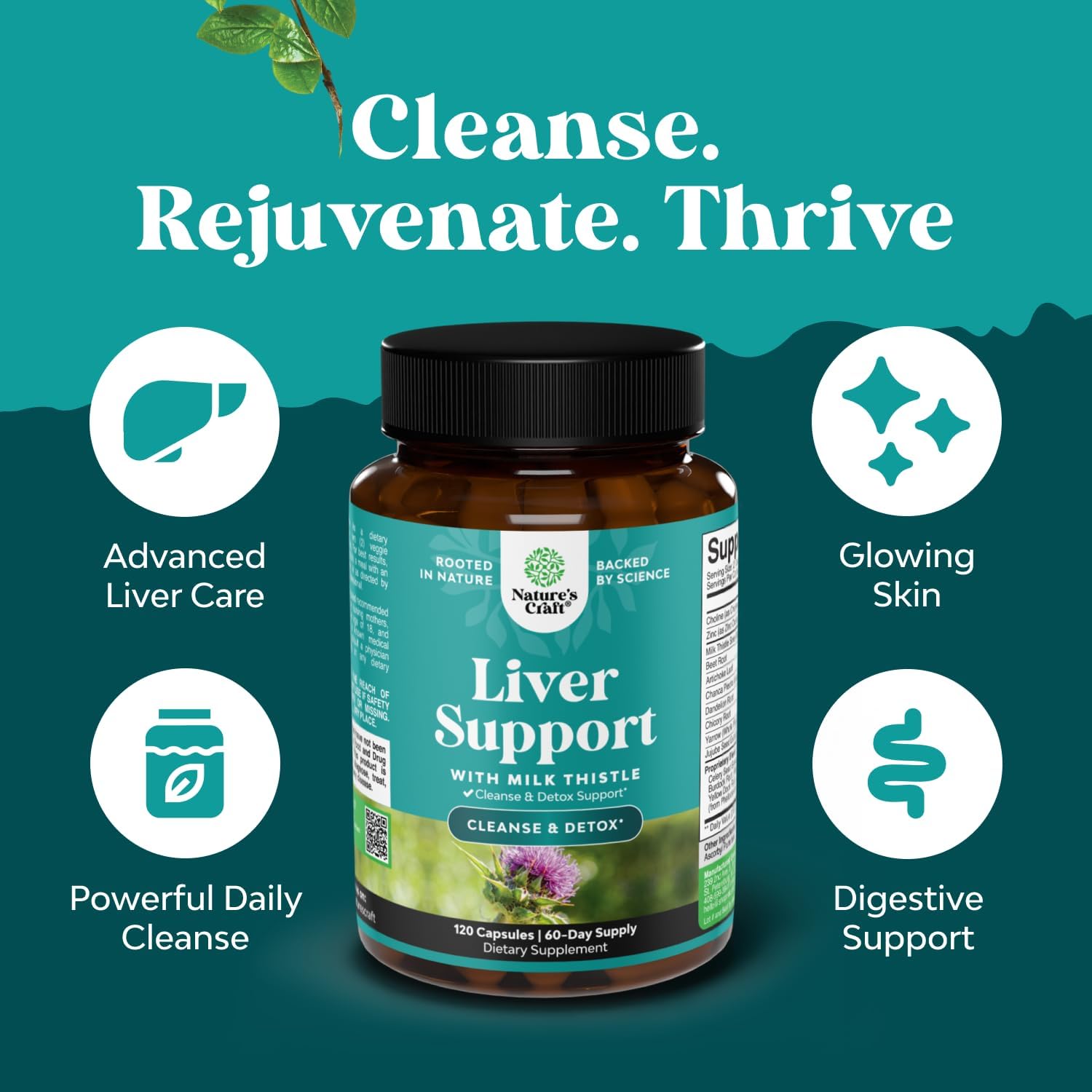 Natures Craft Liver Cleanse Detox & Repair 120 Capsules