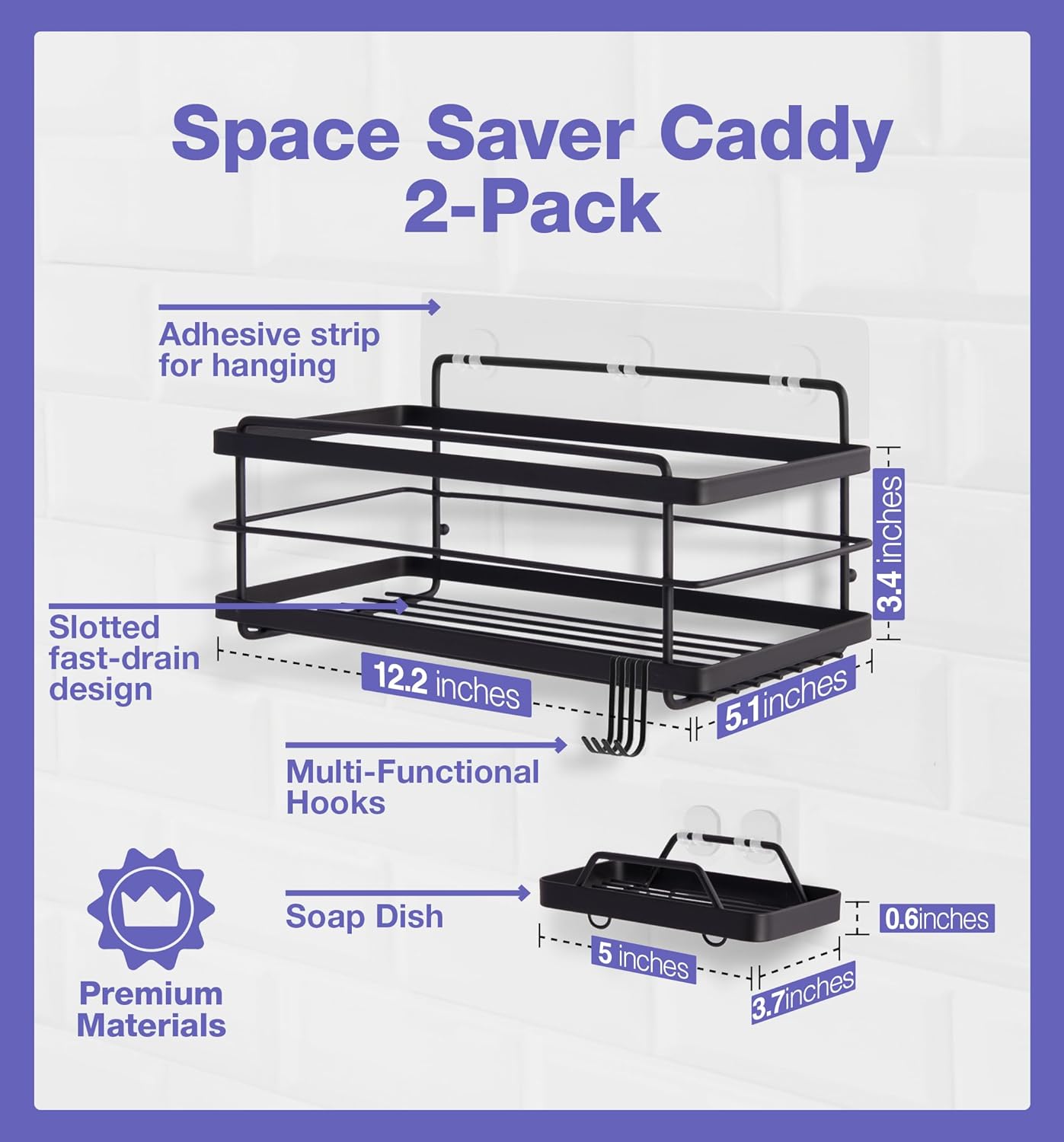 KINCMAX Premium Shower Caddy