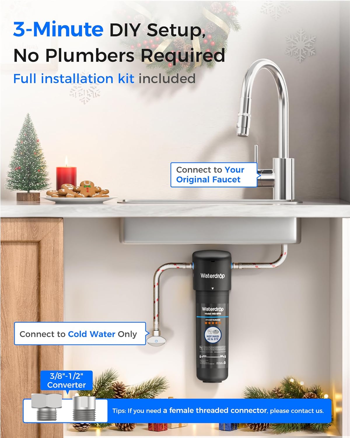 Waterdrop 10UA Under Sink Water Filter System