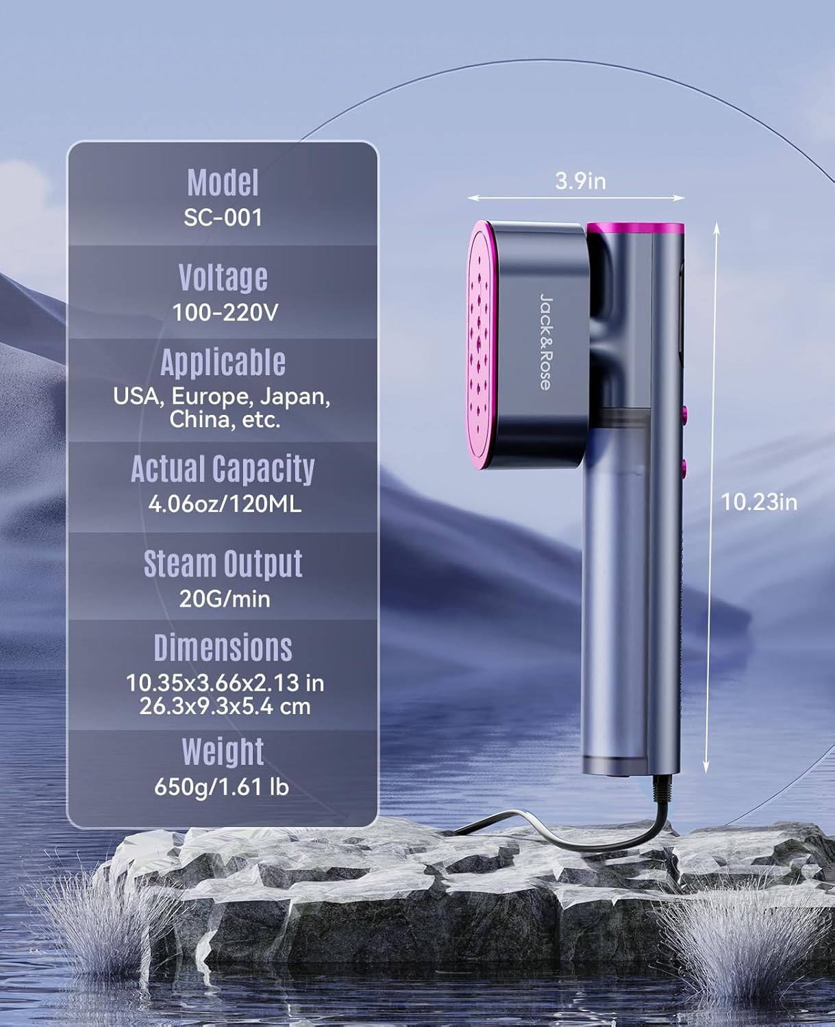 Jack ＆ Rose Travel Steamer for Clothes