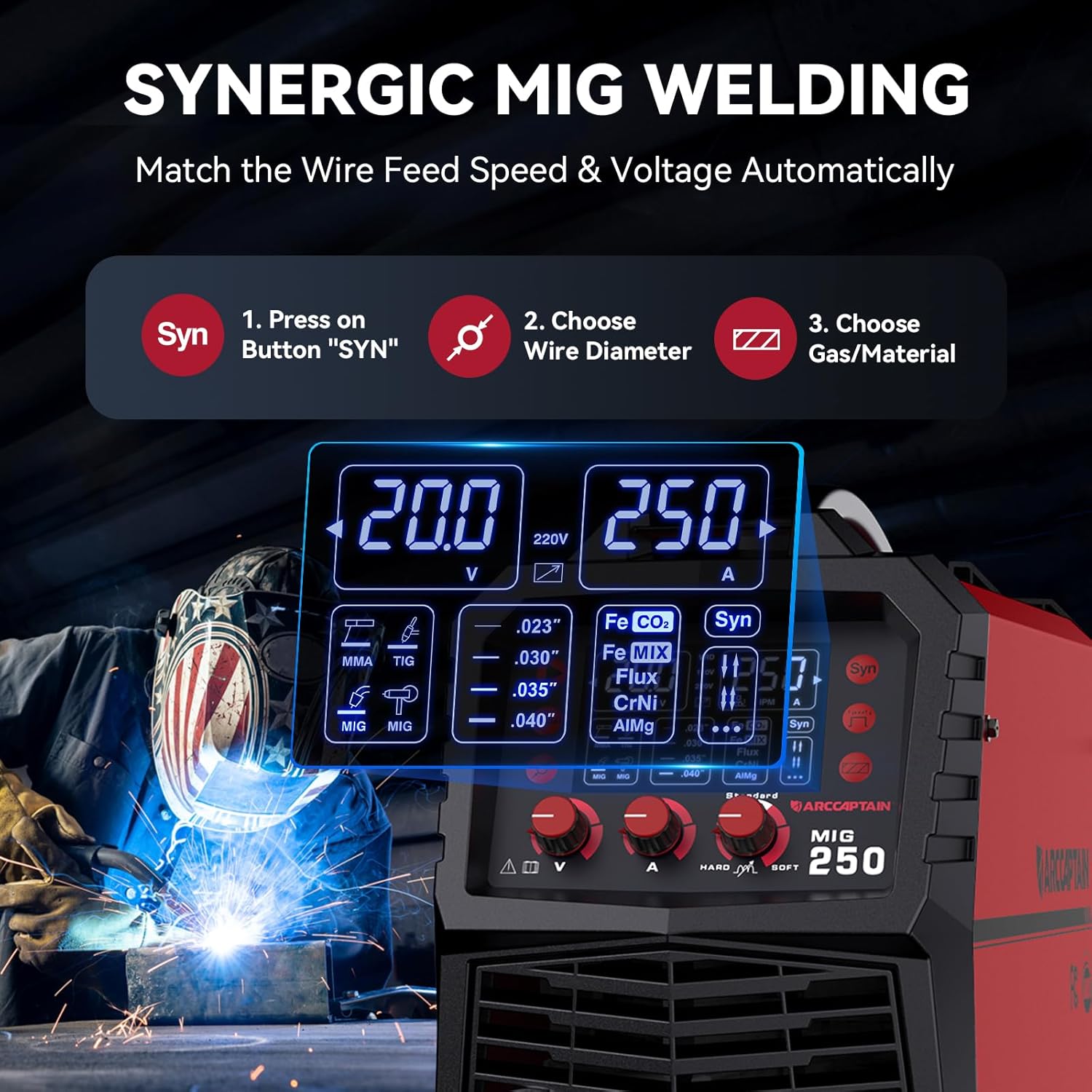 ARCCAPTAIN 250A MIG Welder