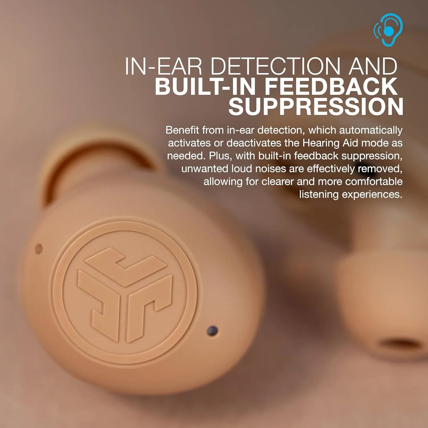 JLab Hear OTC Hearing Aid & Earbuds